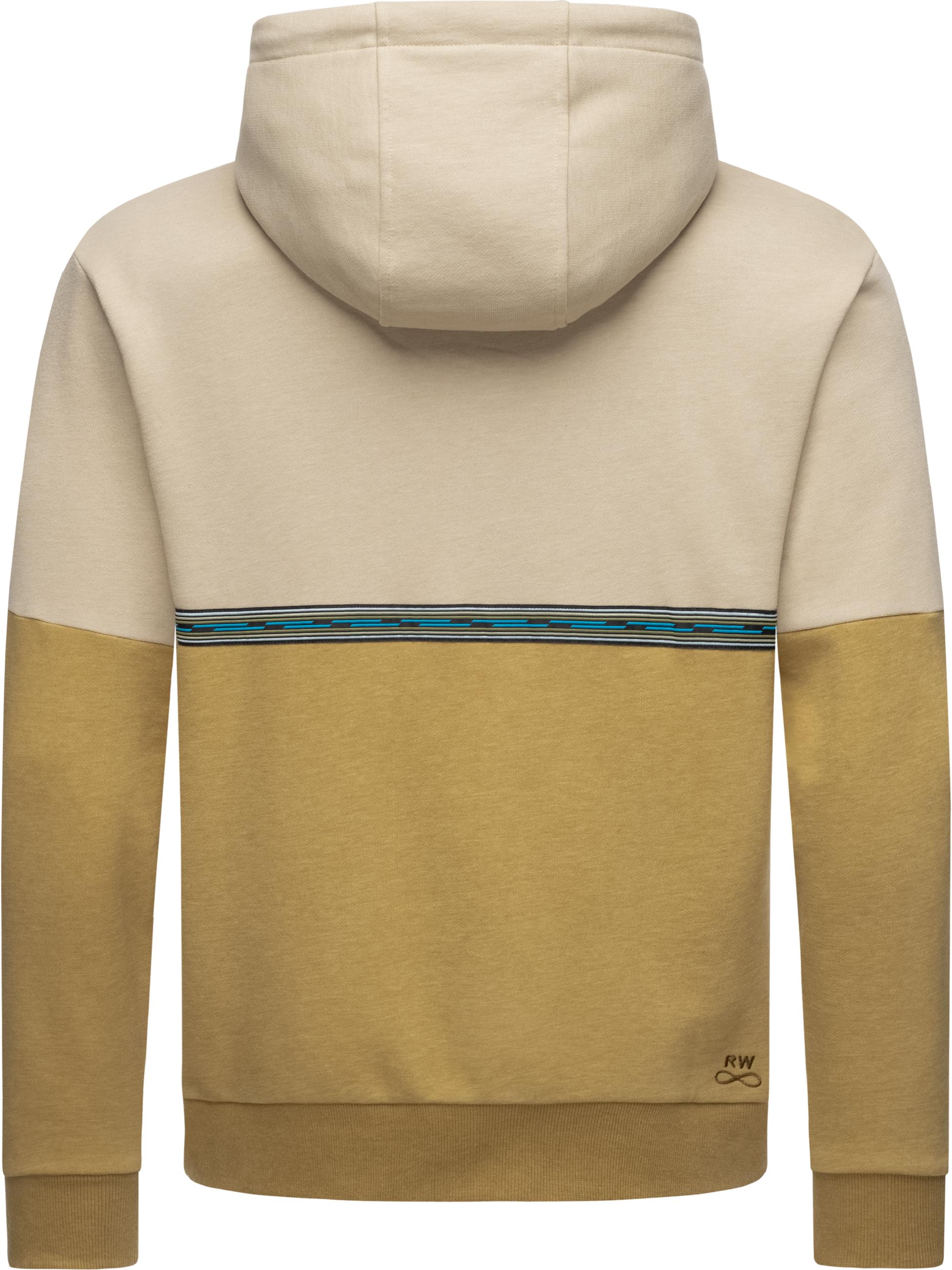 Sweatjacke mit Kapuze" Blocky" Sand