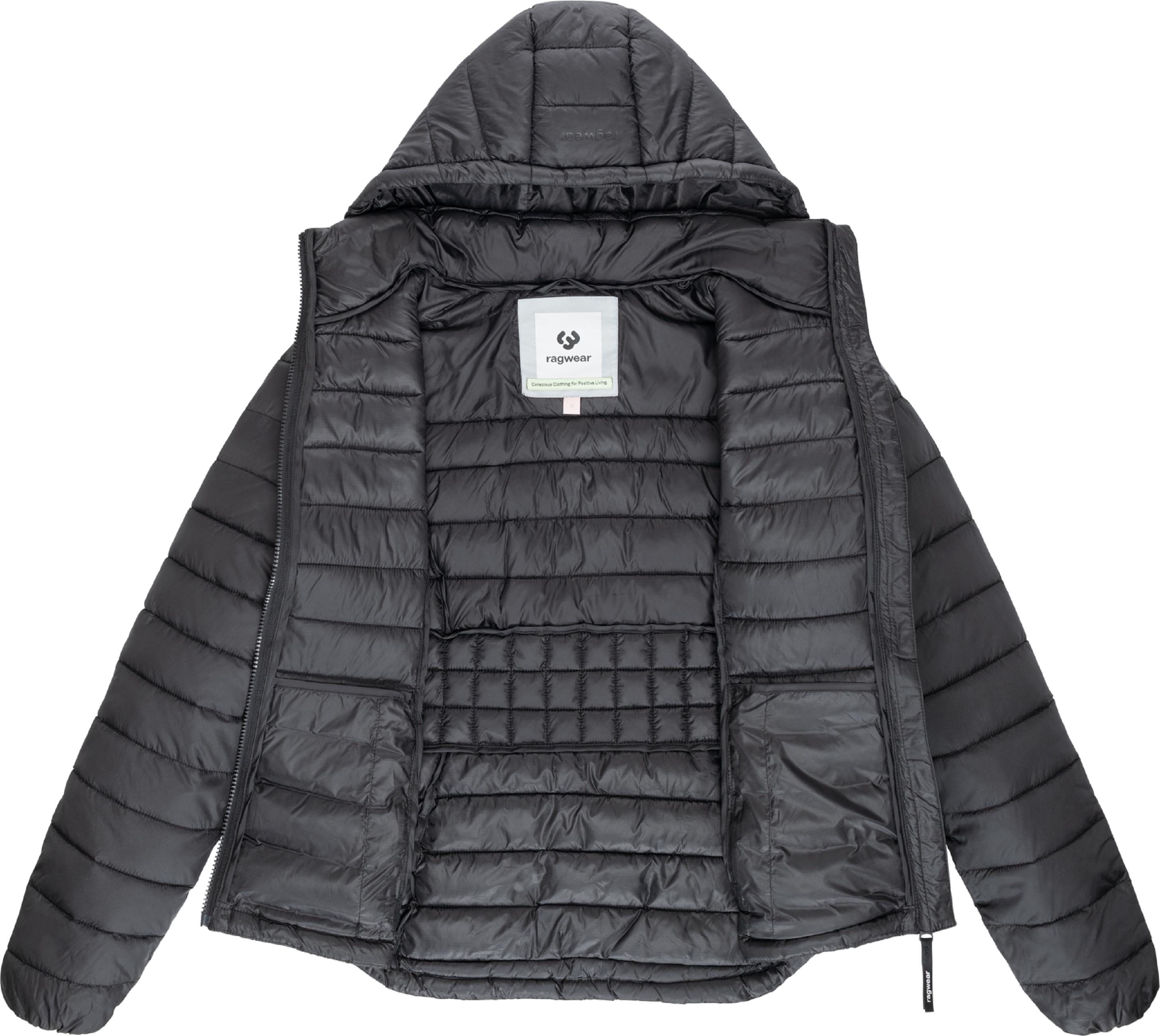 Steppjacke mit abnehmbarer Kapuze "Bobie" Black