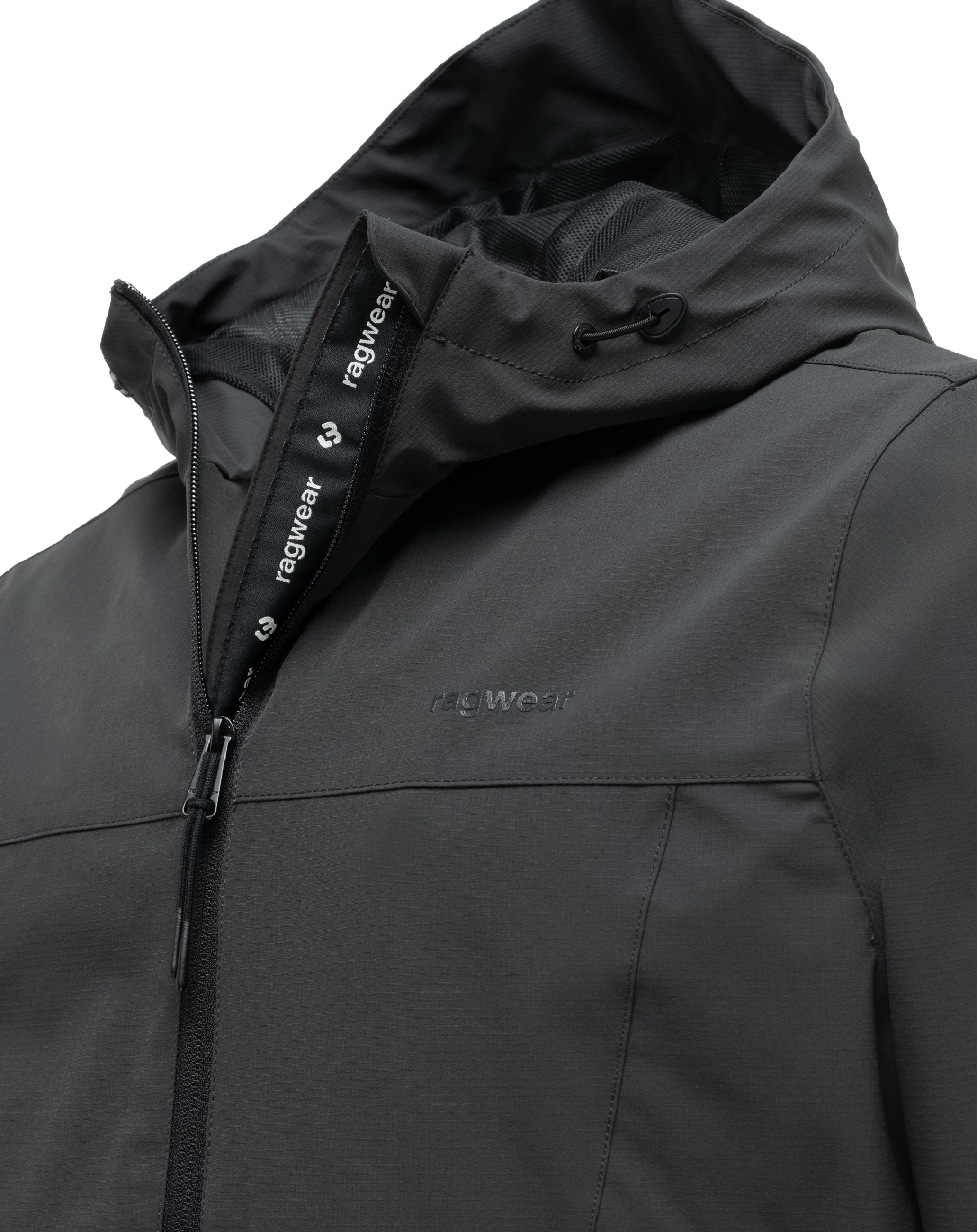 Leichte Funktionsjacke mit verstellbarer Kapuze "Bordos" Black