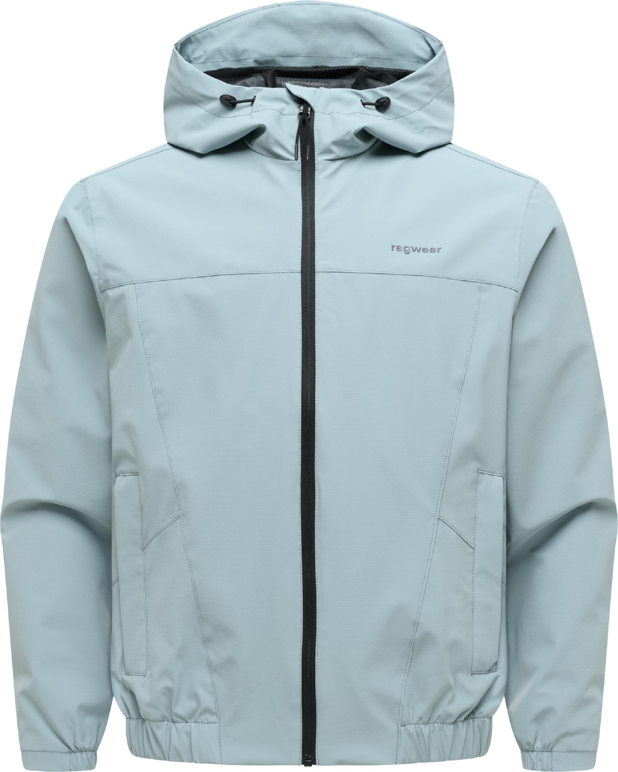 Leichte Funktionsjacke mit verstellbarer Kapuze "Bordos" Stone Blue