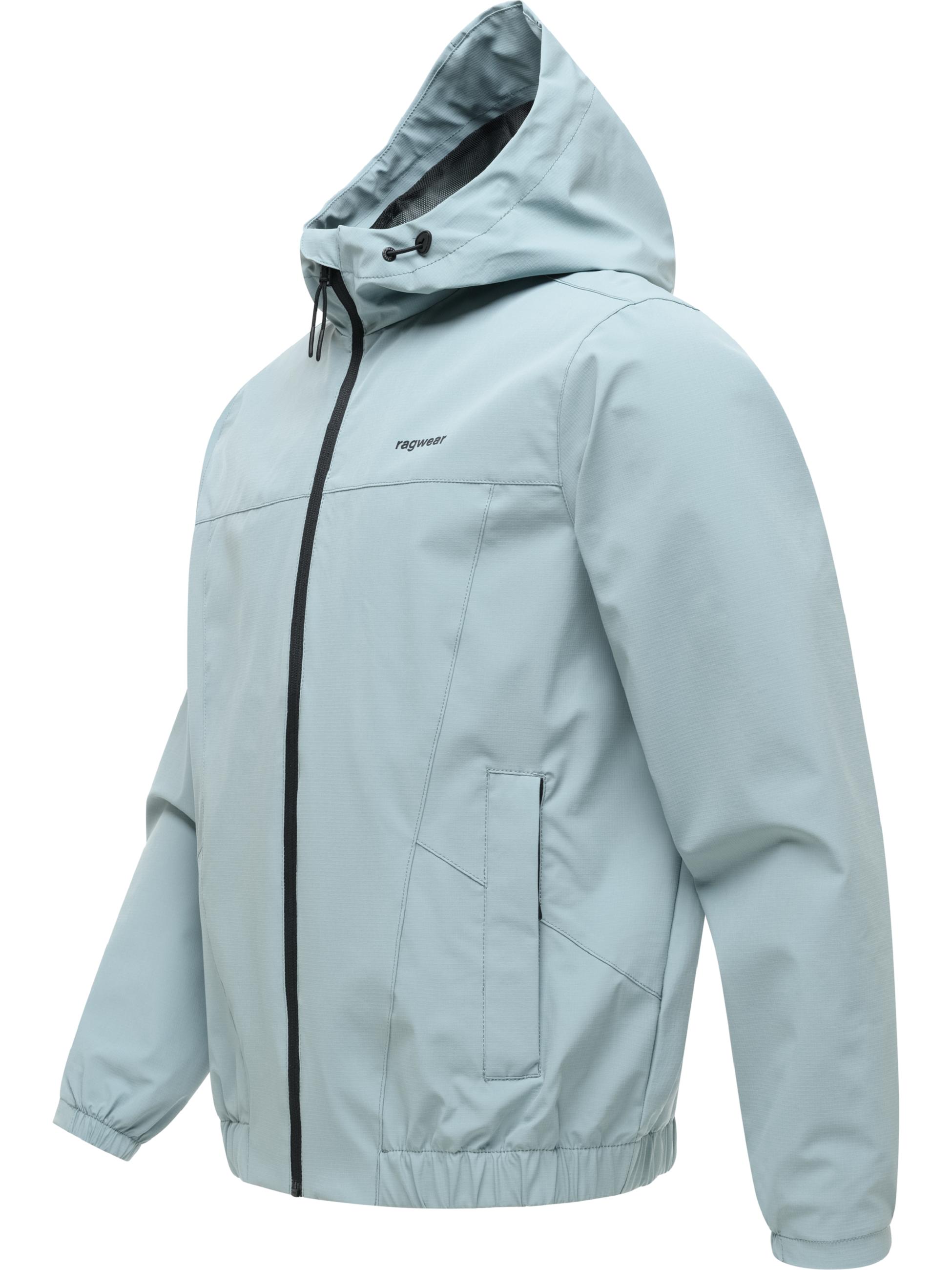 Leichte Funktionsjacke mit verstellbarer Kapuze "Bordos" Stone Blue