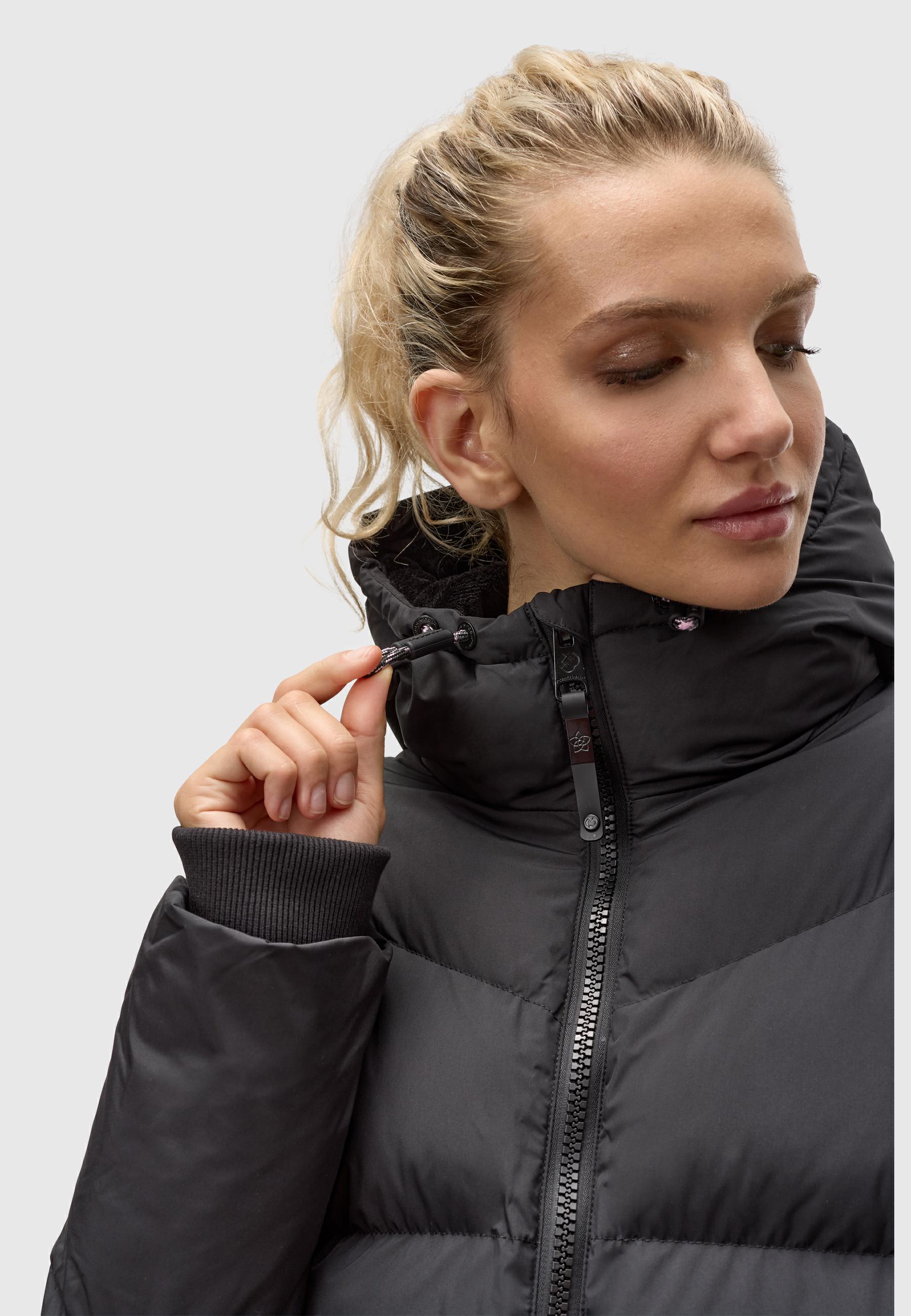 Wasserdichte Winter Steppjacke mit Kapuze "Briony" Black