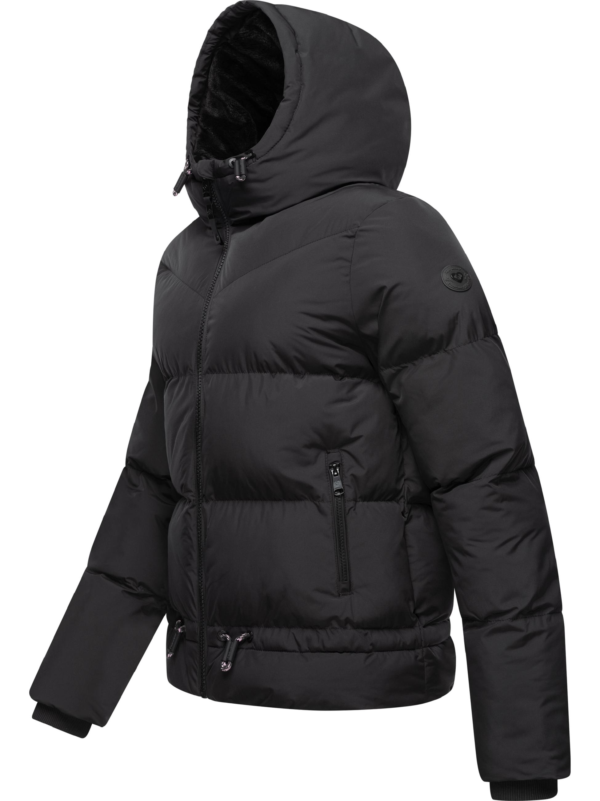 Wasserdichte Winter Steppjacke mit Kapuze "Briony" Black