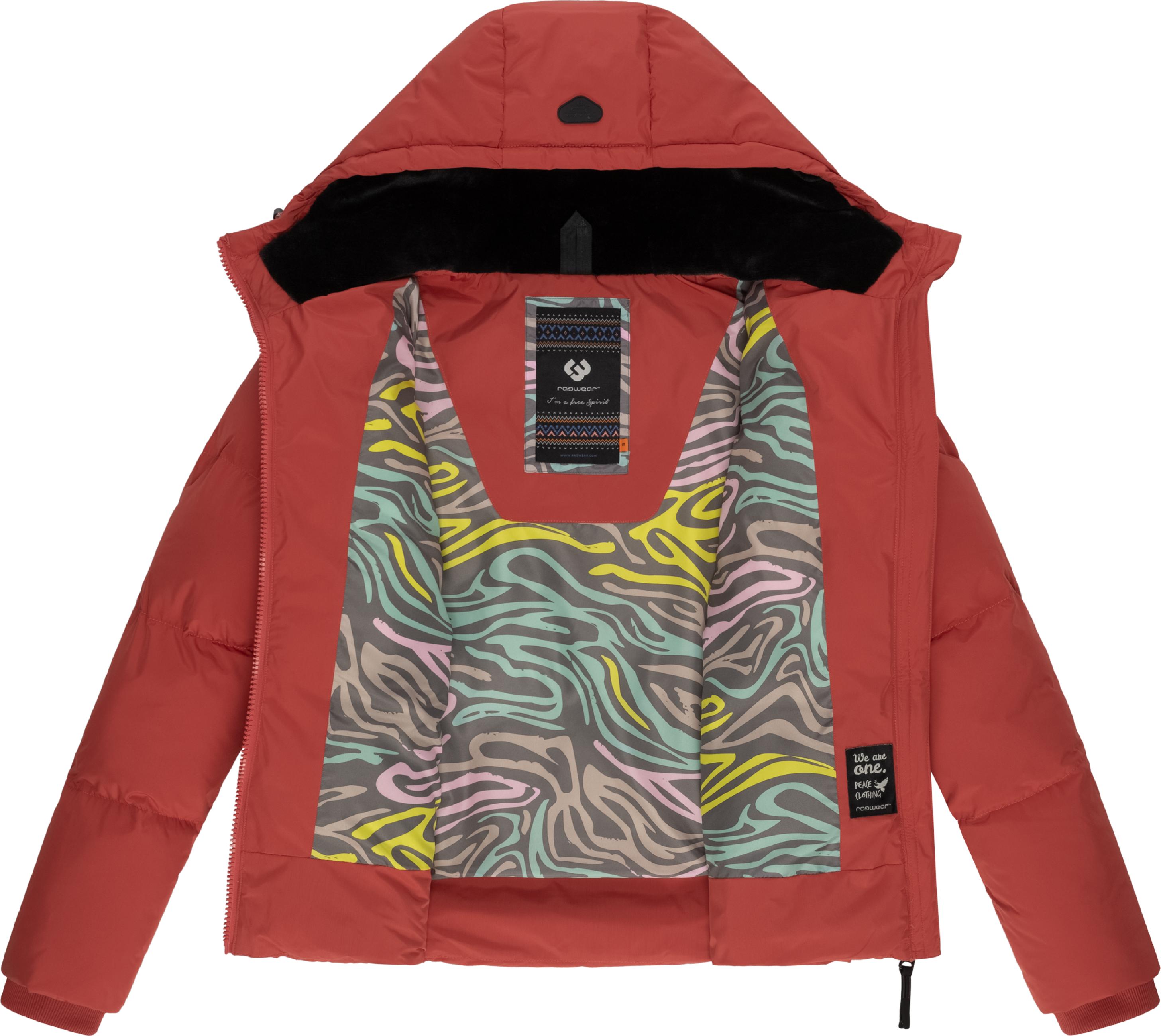 Wasserdichte Winter Steppjacke mit Kapuze "Briony" Red