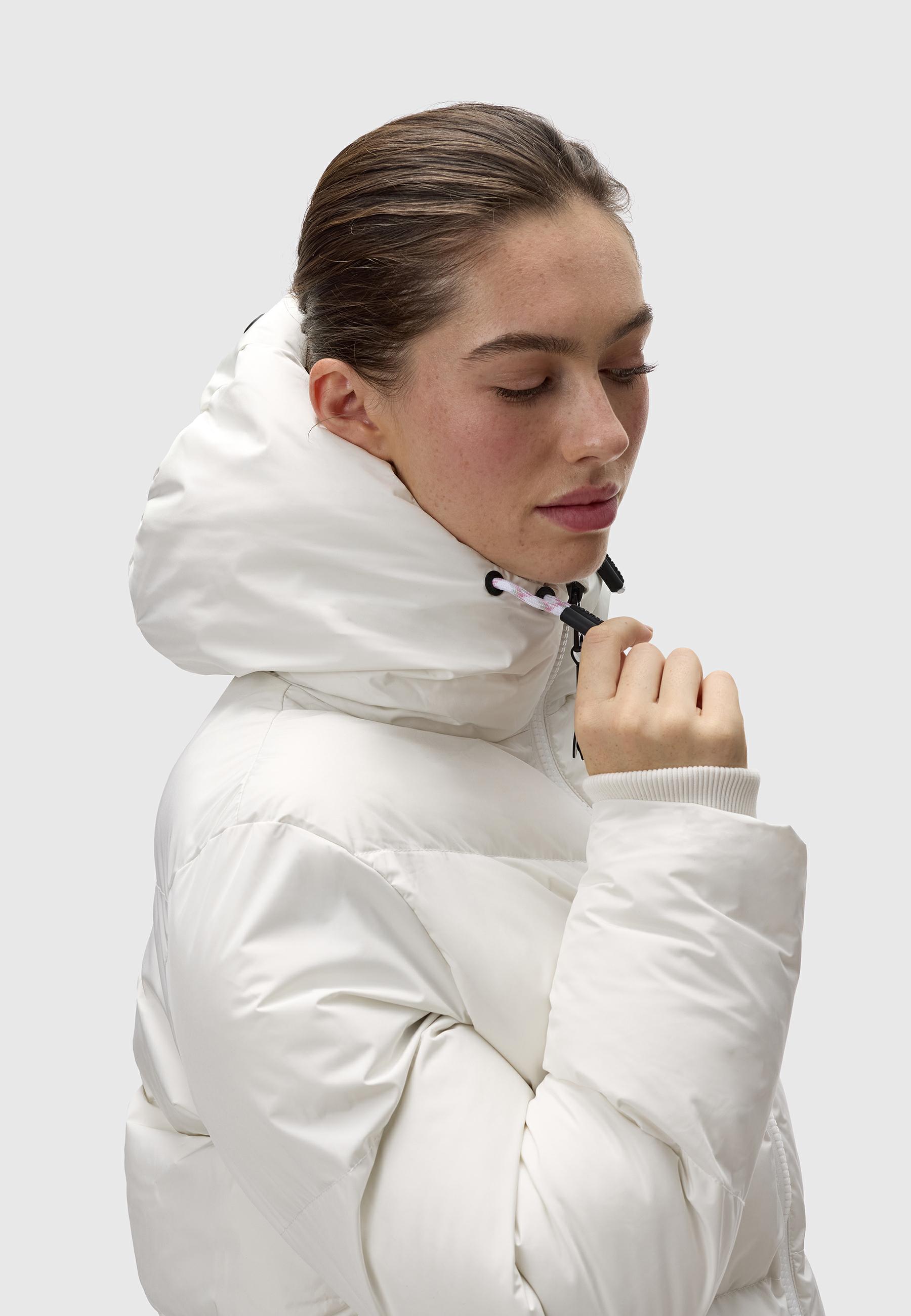 Wasserdichte Winter Steppjacke mit Kapuze "Briony" White