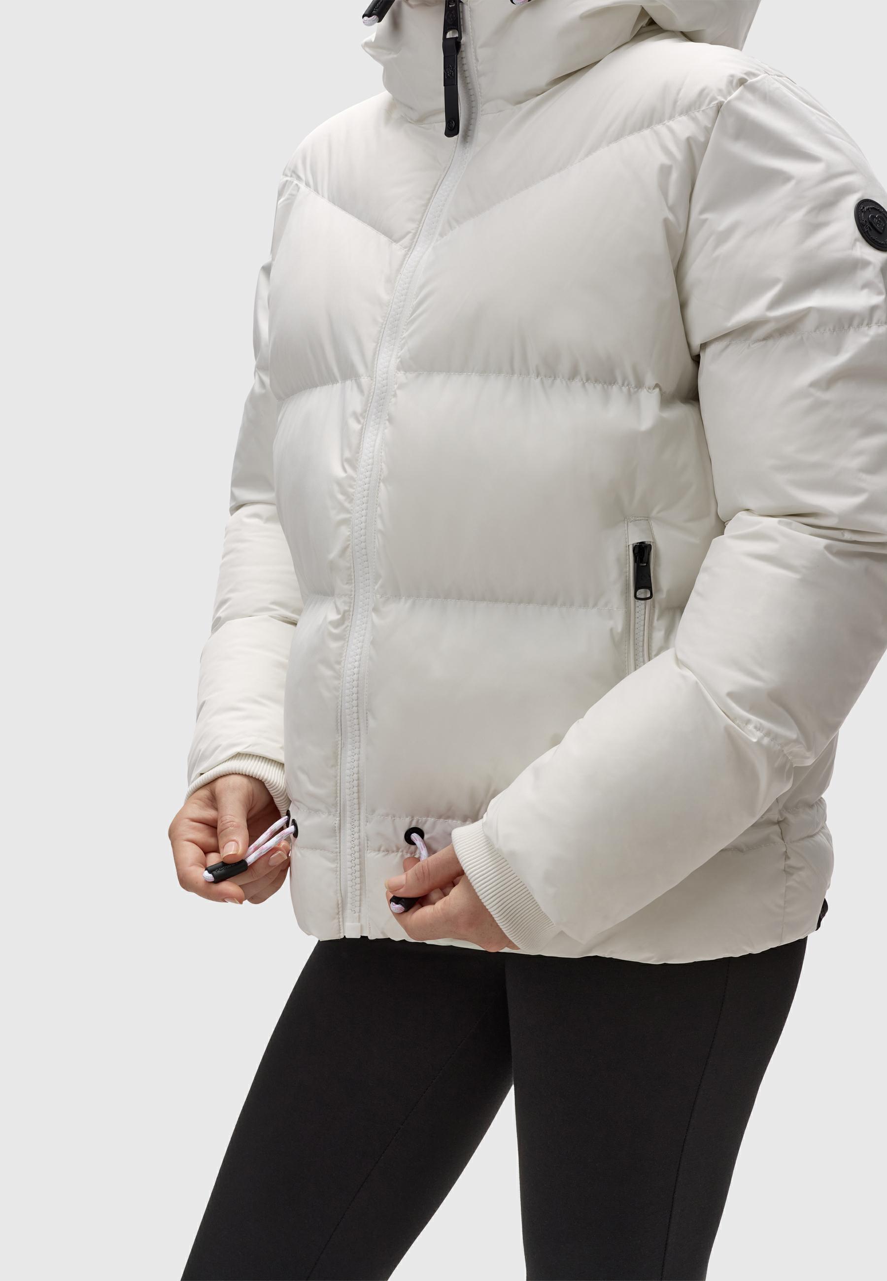 Wasserdichte Winter Steppjacke mit Kapuze "Briony" White