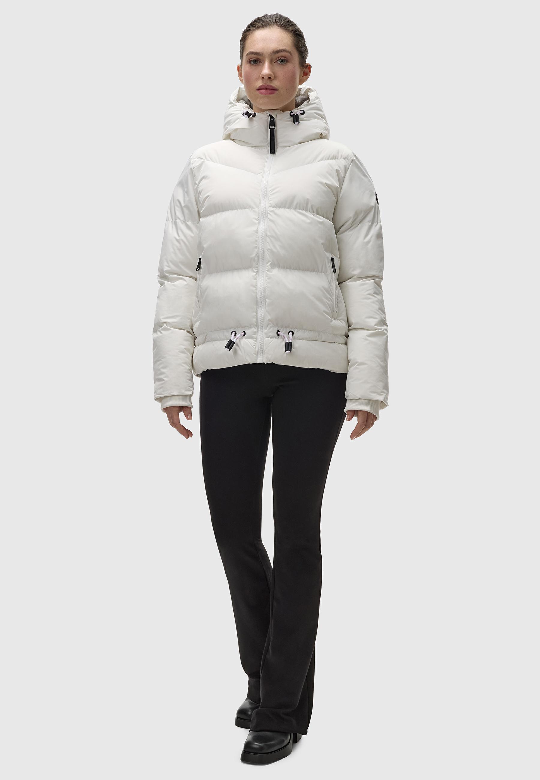 Wasserdichte Winter Steppjacke mit Kapuze "Briony" White