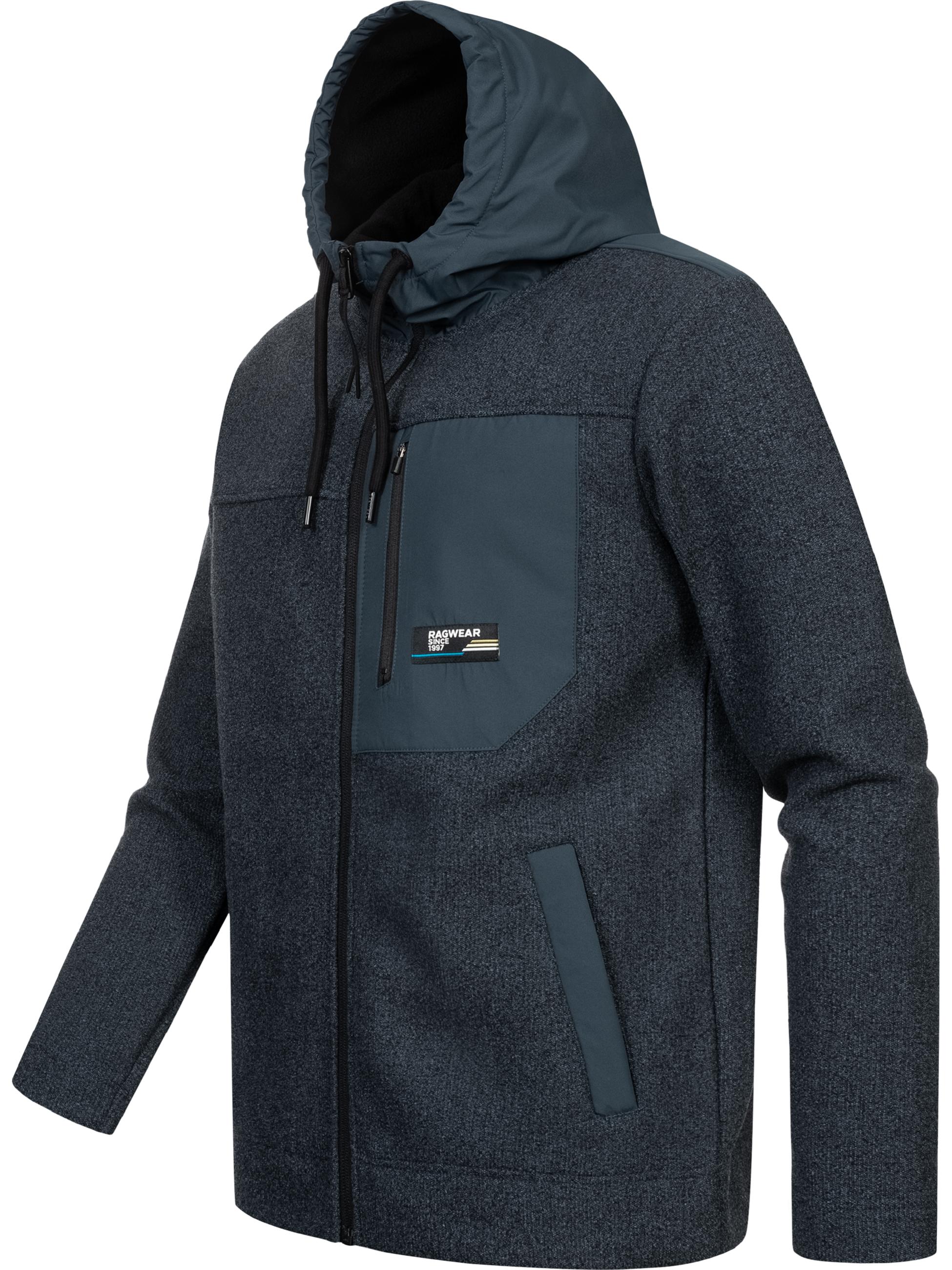 Weiche Fleecejacke mit Brusttasche "Brodney" Night Blue