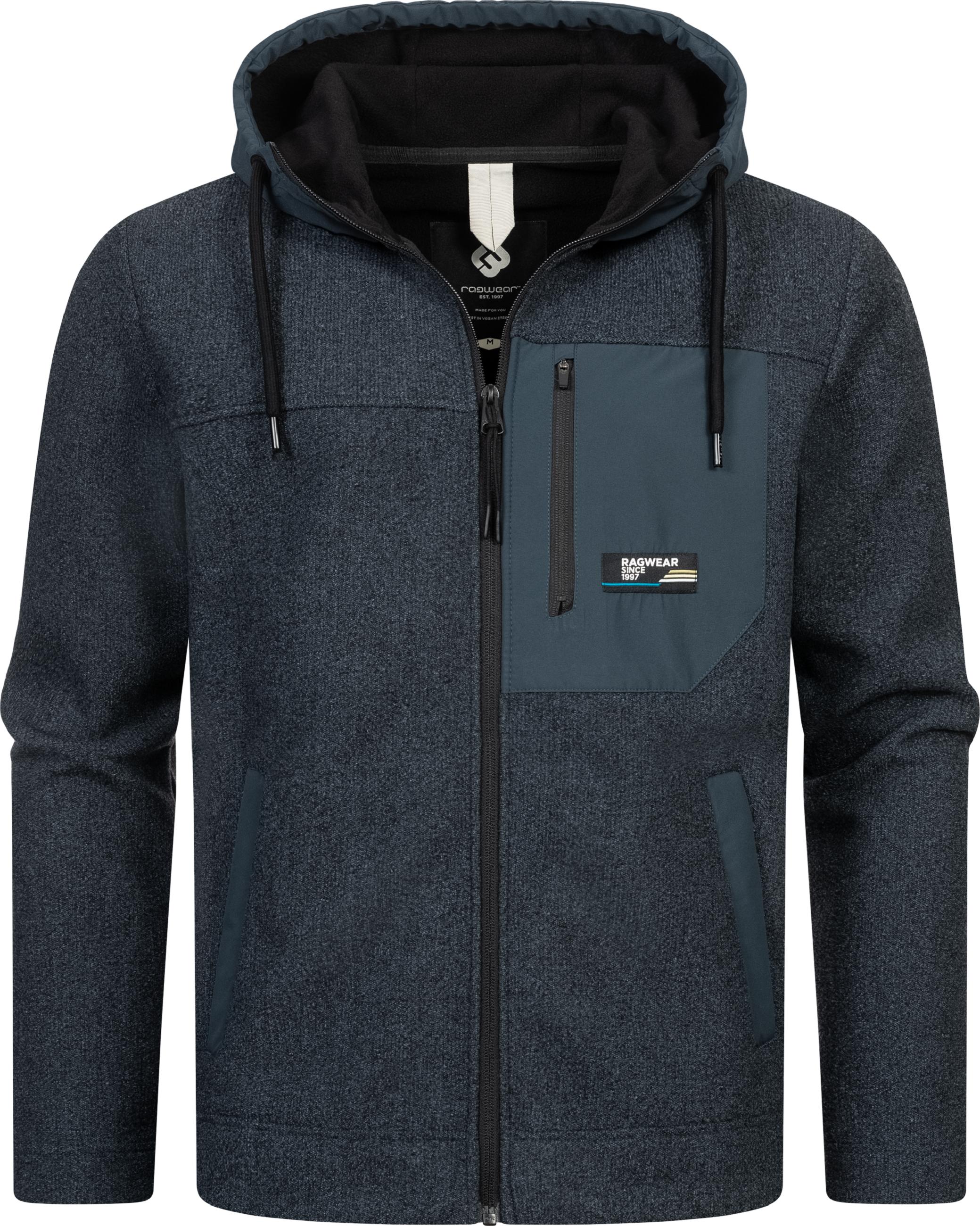 Weiche Fleecejacke mit Brusttasche "Brodney" Night Blue