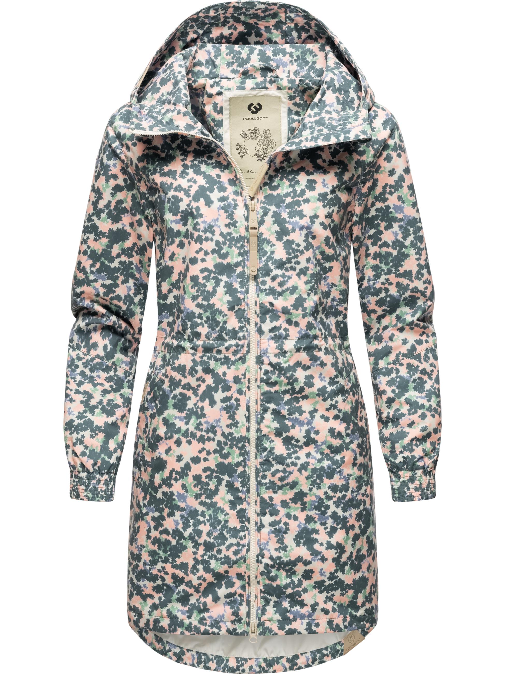 Übergangsjacke Outdoorjacke mit Kapuze wasserdicht Bronja Print Offwhite