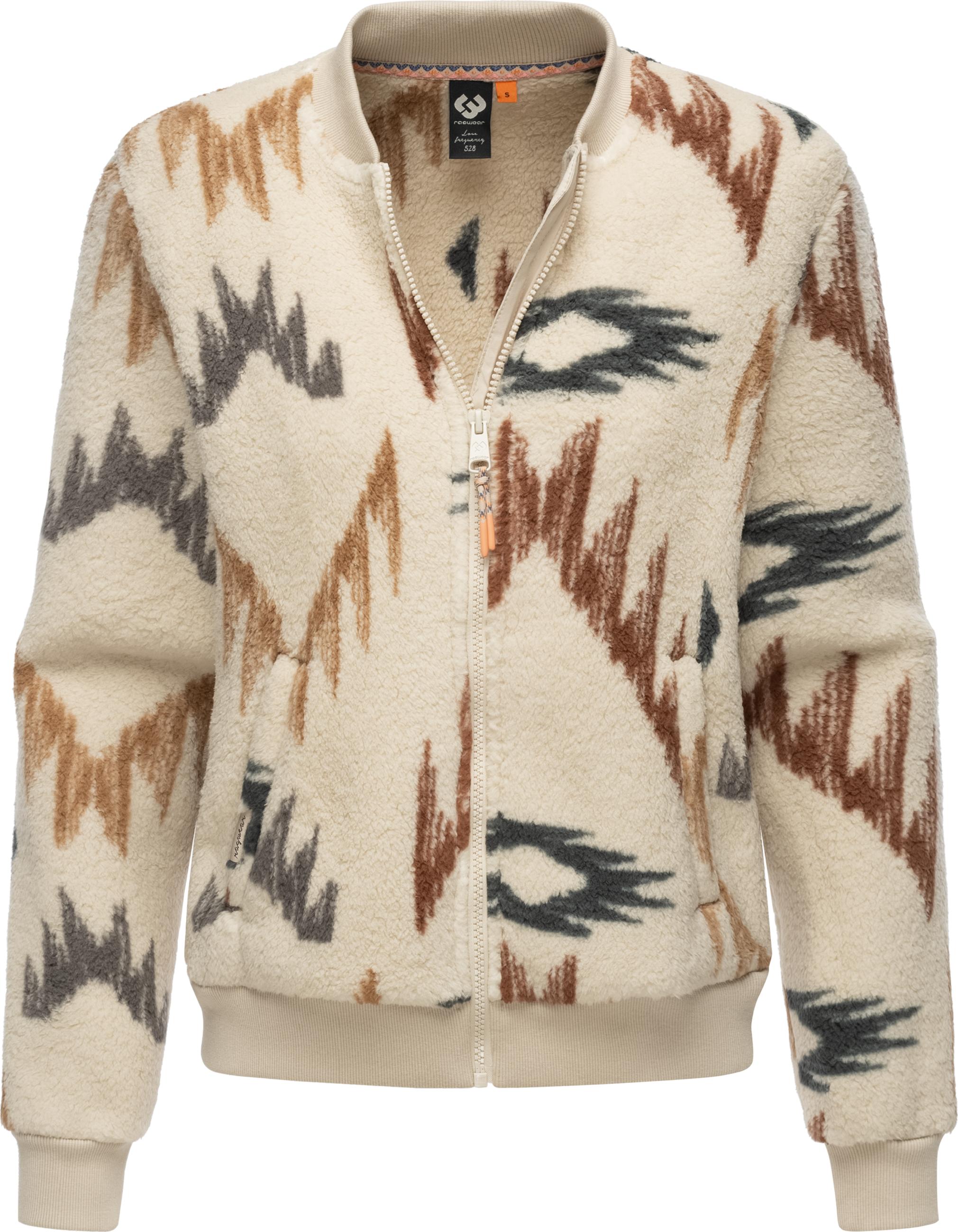 Plüschjacke "Cairro Aztec" Ecru