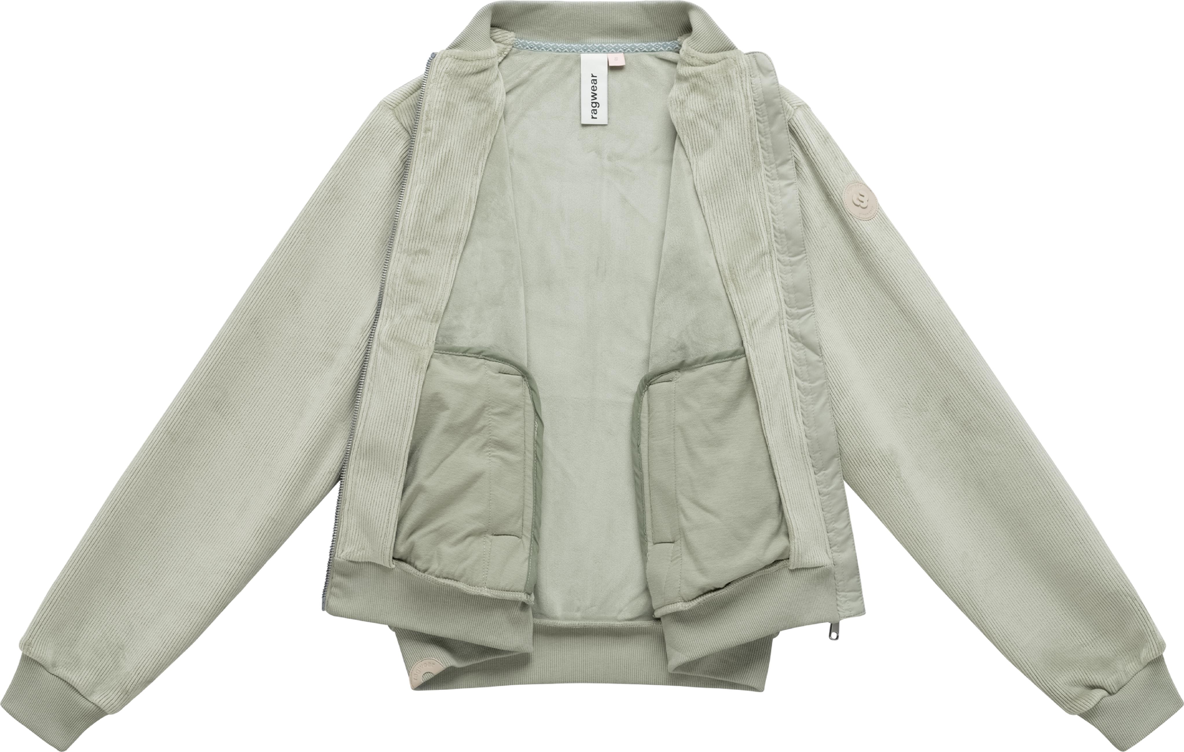 Blousonjacke in weicher Cordoptik "Cairro Bonded" Dusty Olive