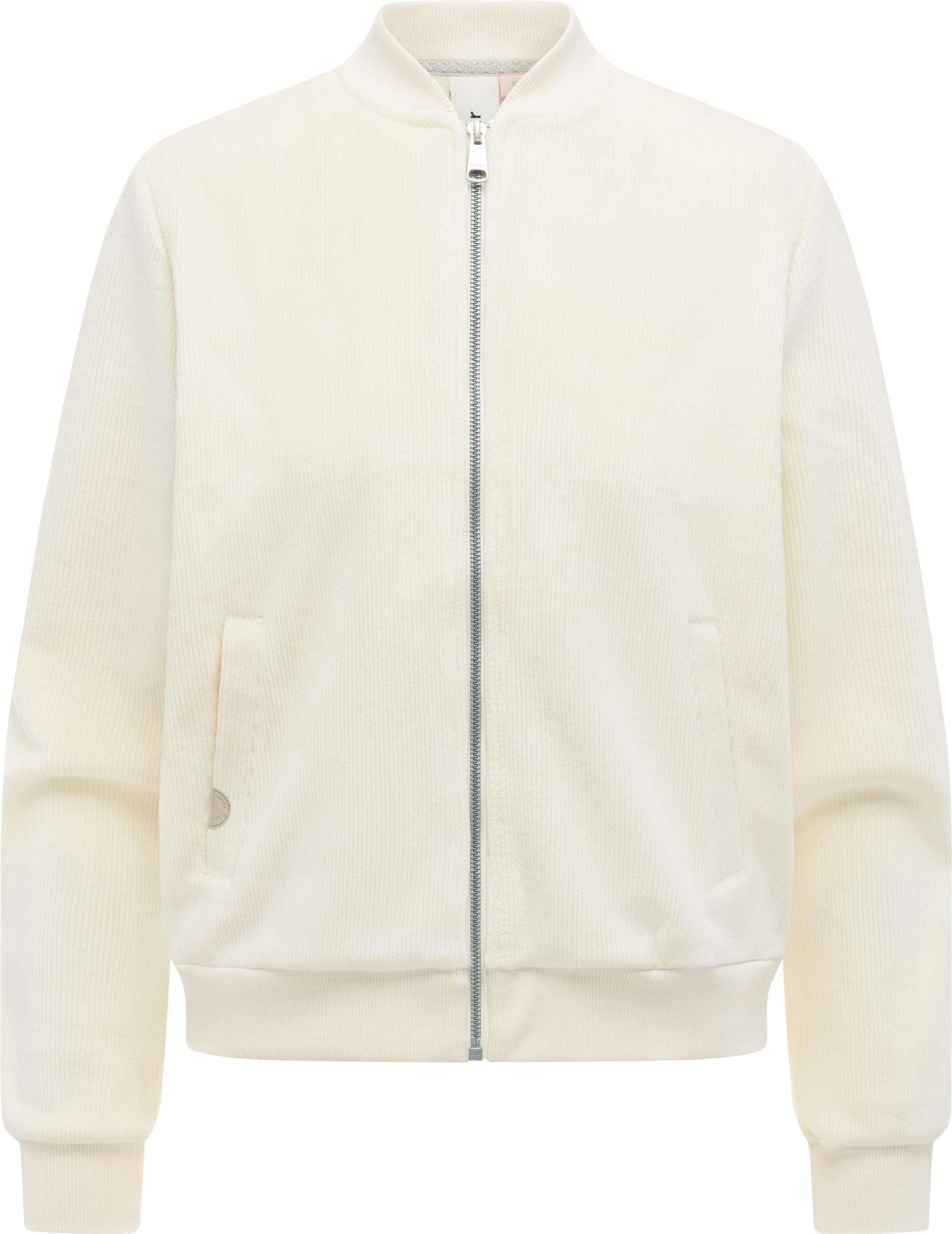 Blousonjacke in weicher Cordoptik "Cairro Bonded" Ecru