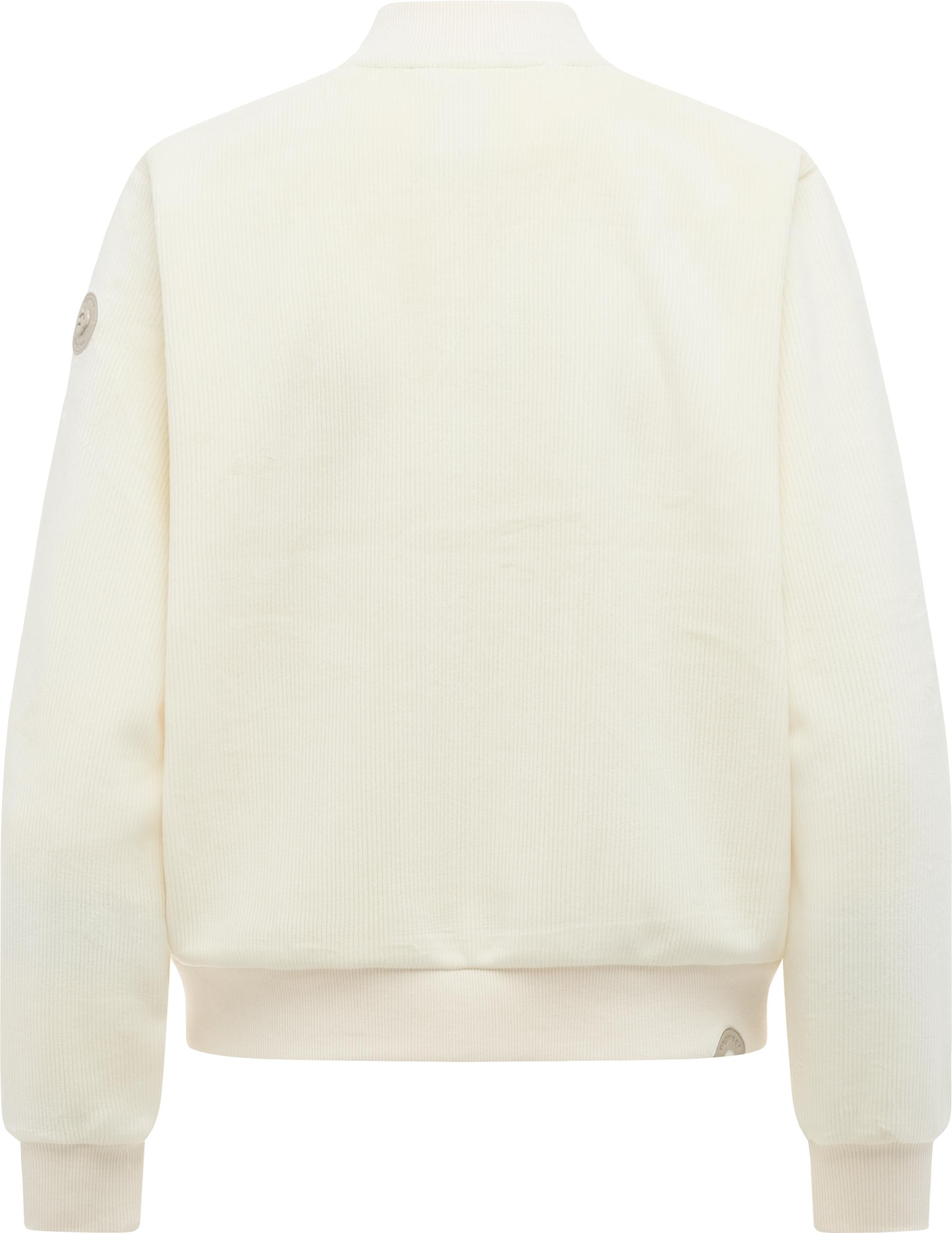 Blousonjacke in weicher Cordoptik "Cairro Bonded" Ecru