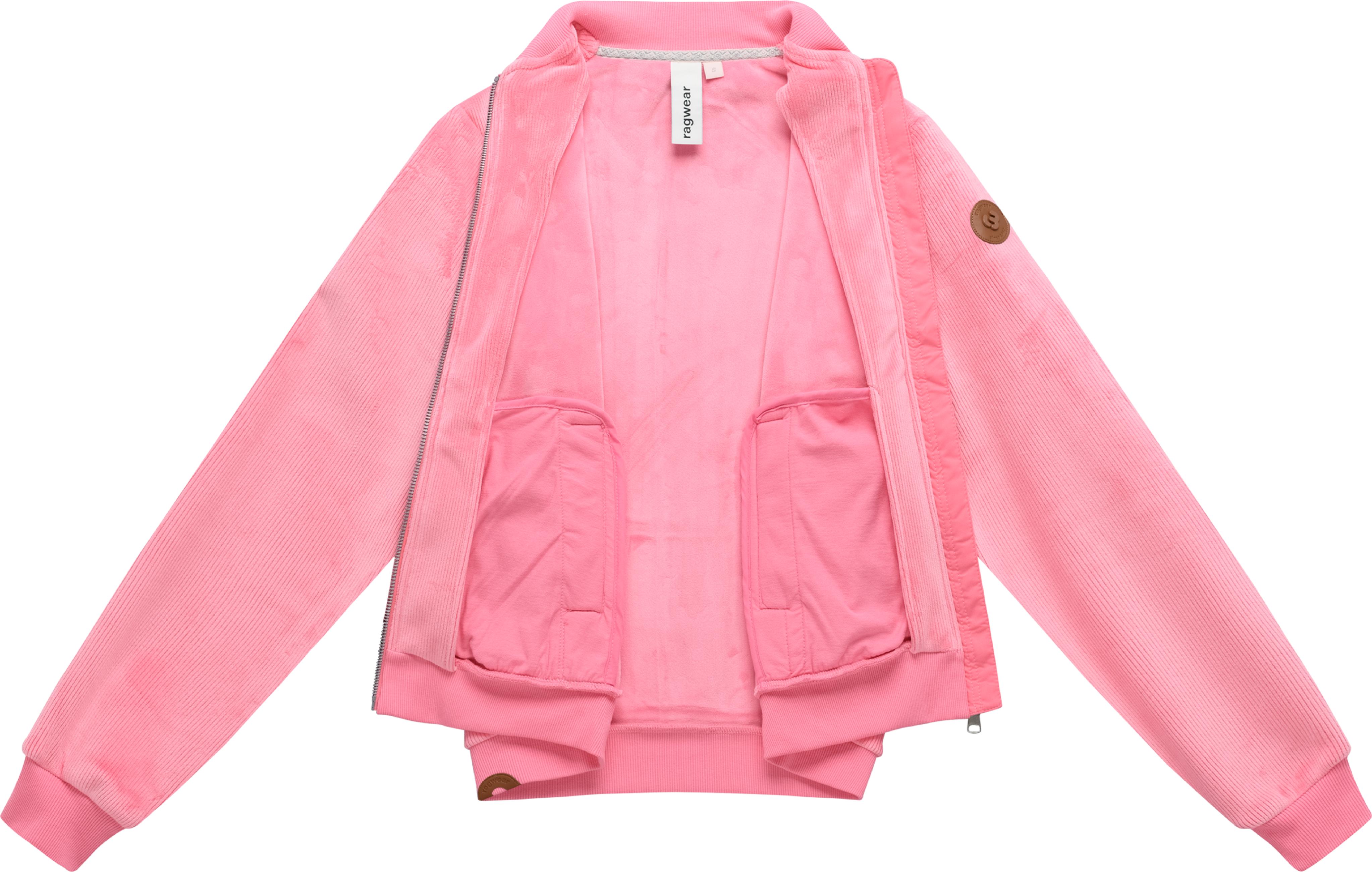 Blousonjacke in weicher Cordoptik "Cairro Bonded" Pink