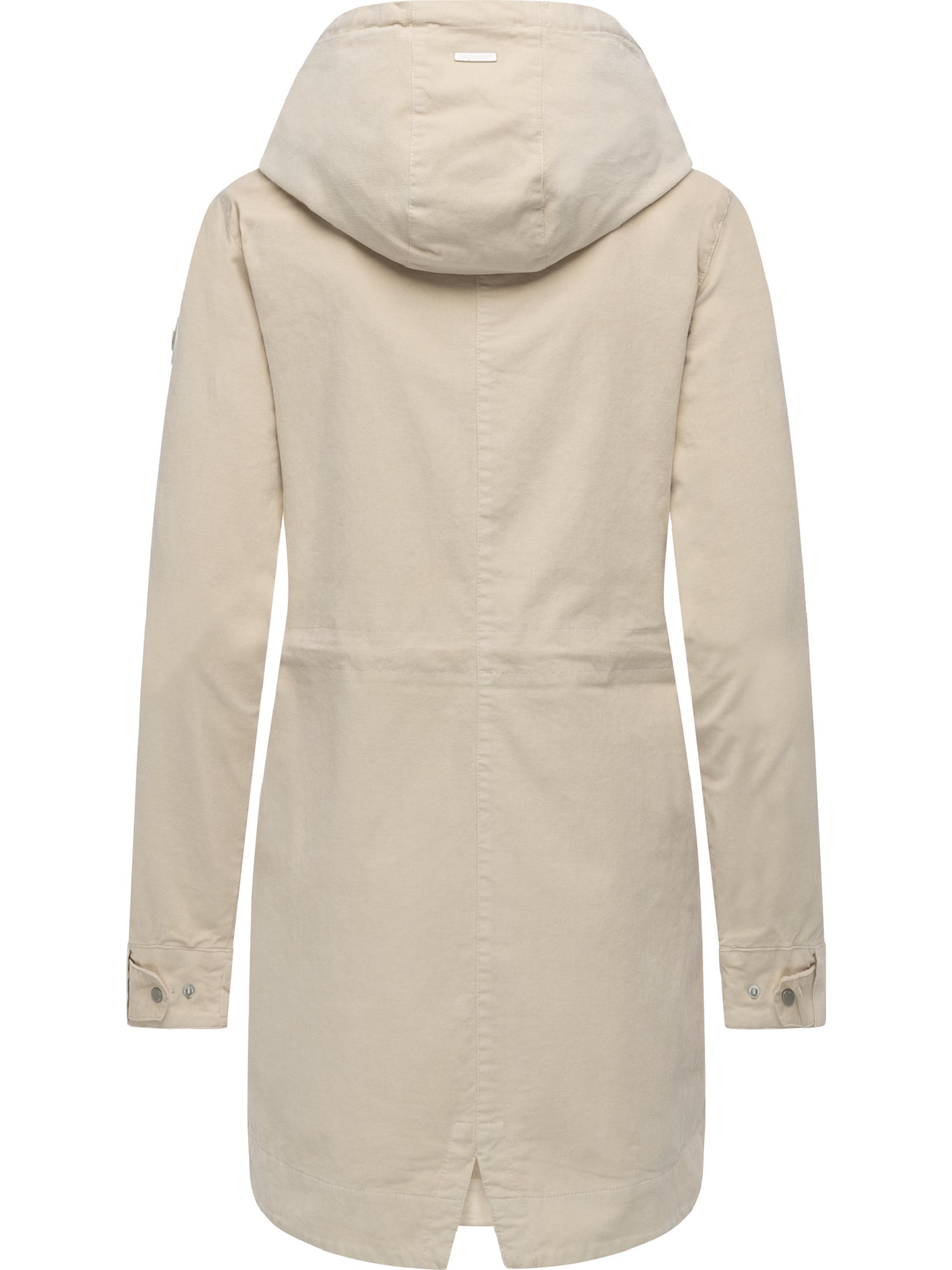 Leichter Kurzmantel mit Taillenzugband "Cannas Cordy YOUMODO" Ecru