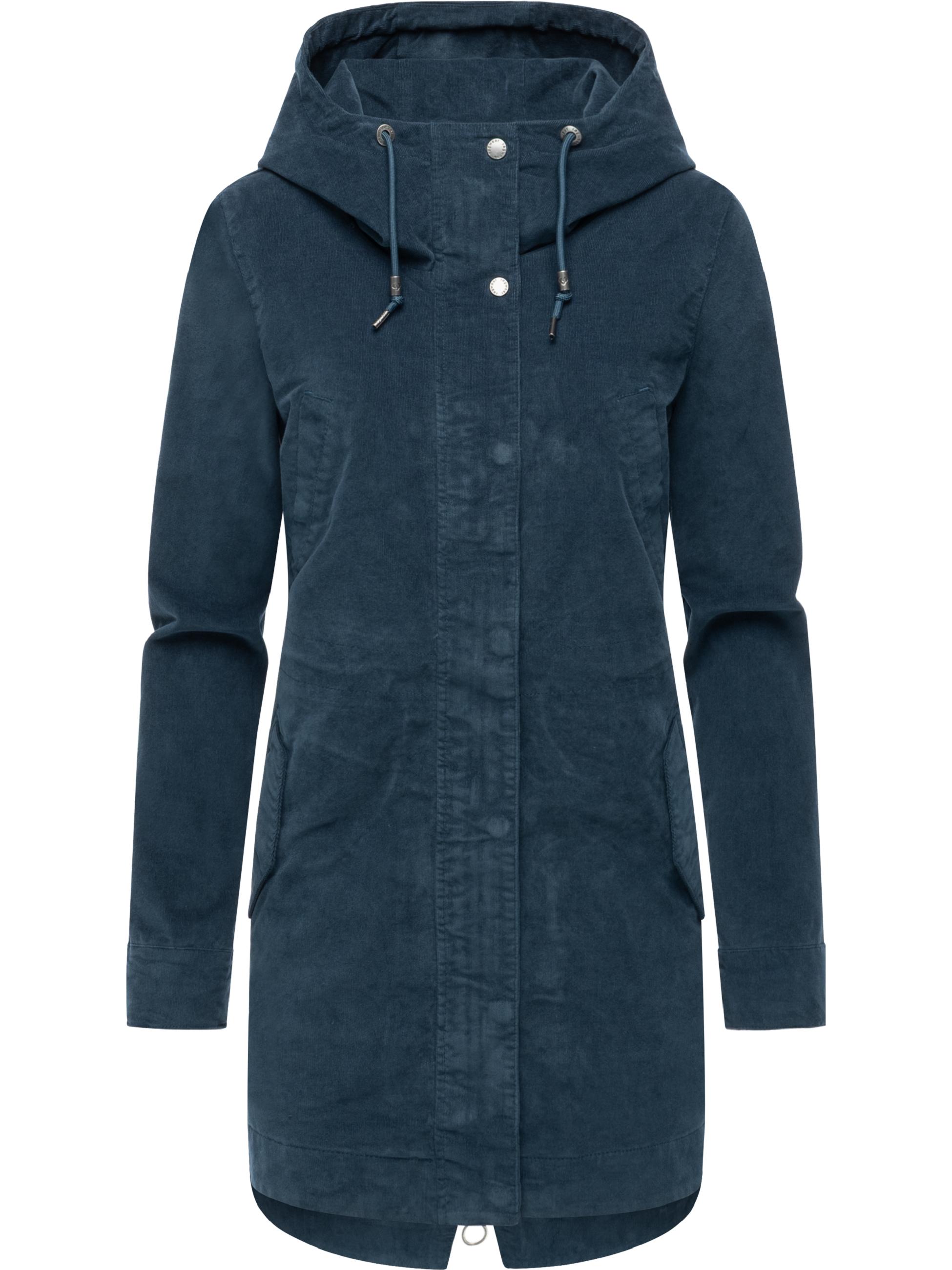 Leichter Kurzmantel mit Taillenzugband "Cannas Cordy YOUMODO" Petrol