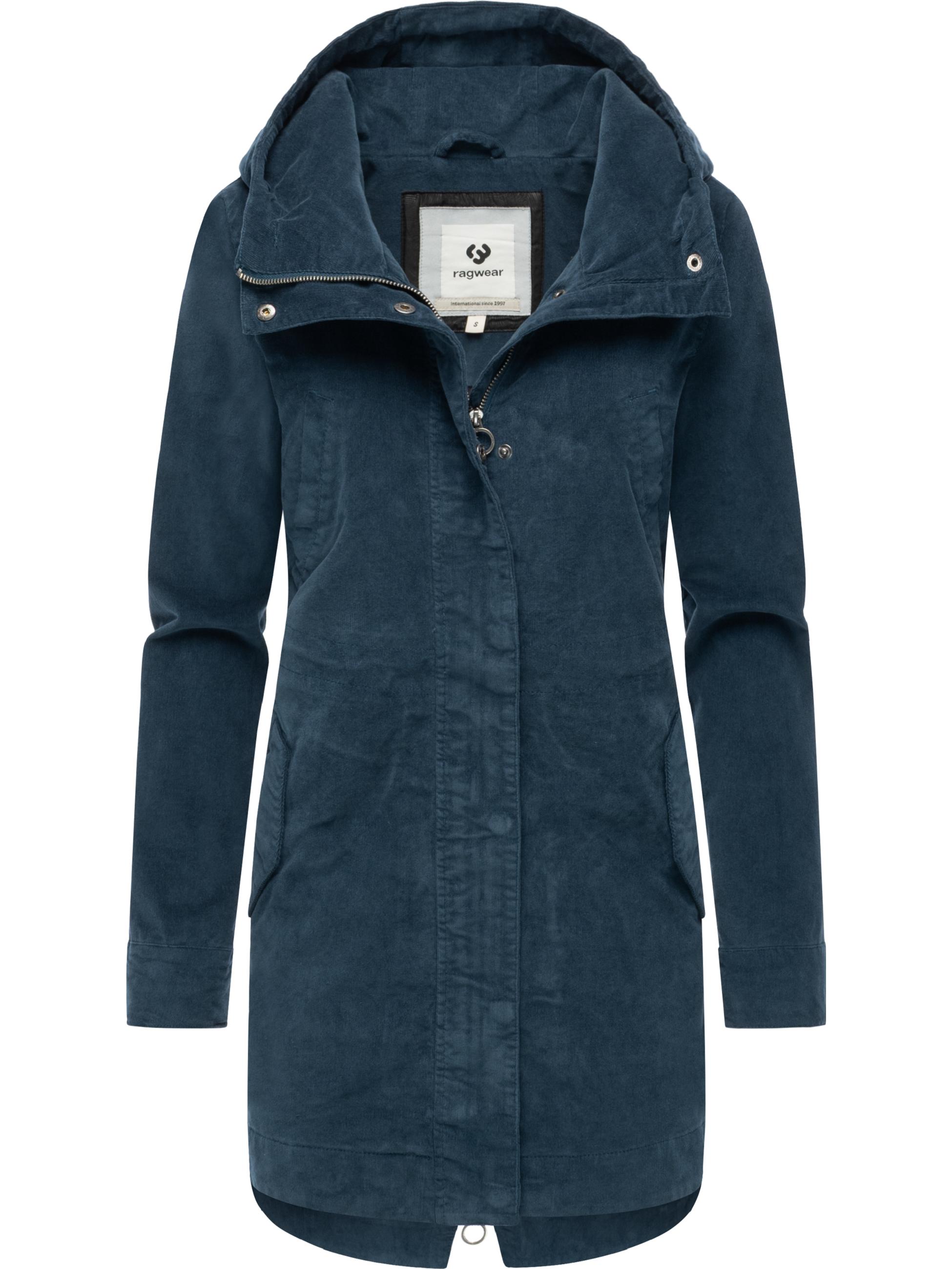 Leichter Kurzmantel mit Taillenzugband "Cannas Cordy YOUMODO" Petrol