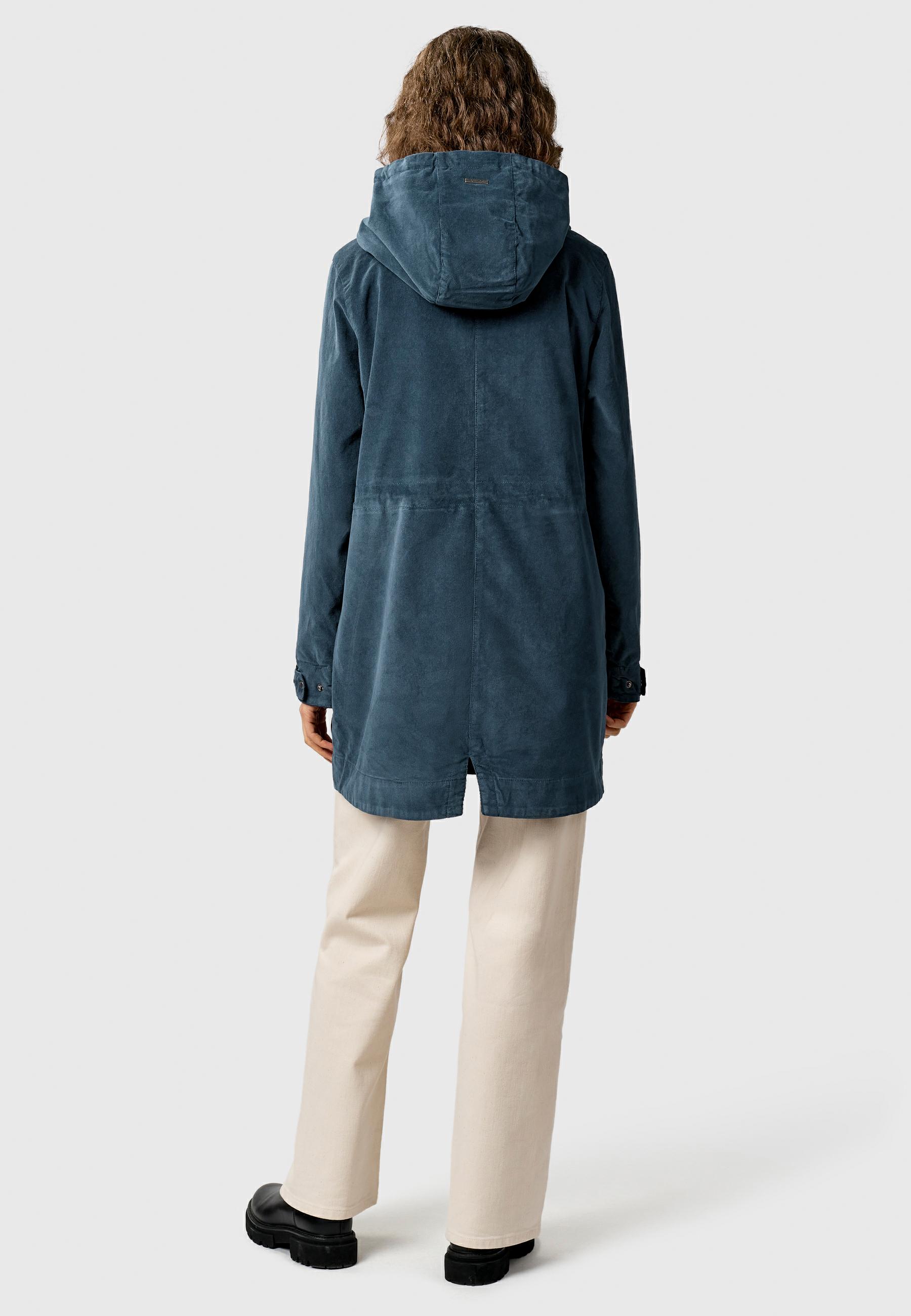 Leichter Kurzmantel mit Taillenzugband "Cannas Cordy YOUMODO" Petrol