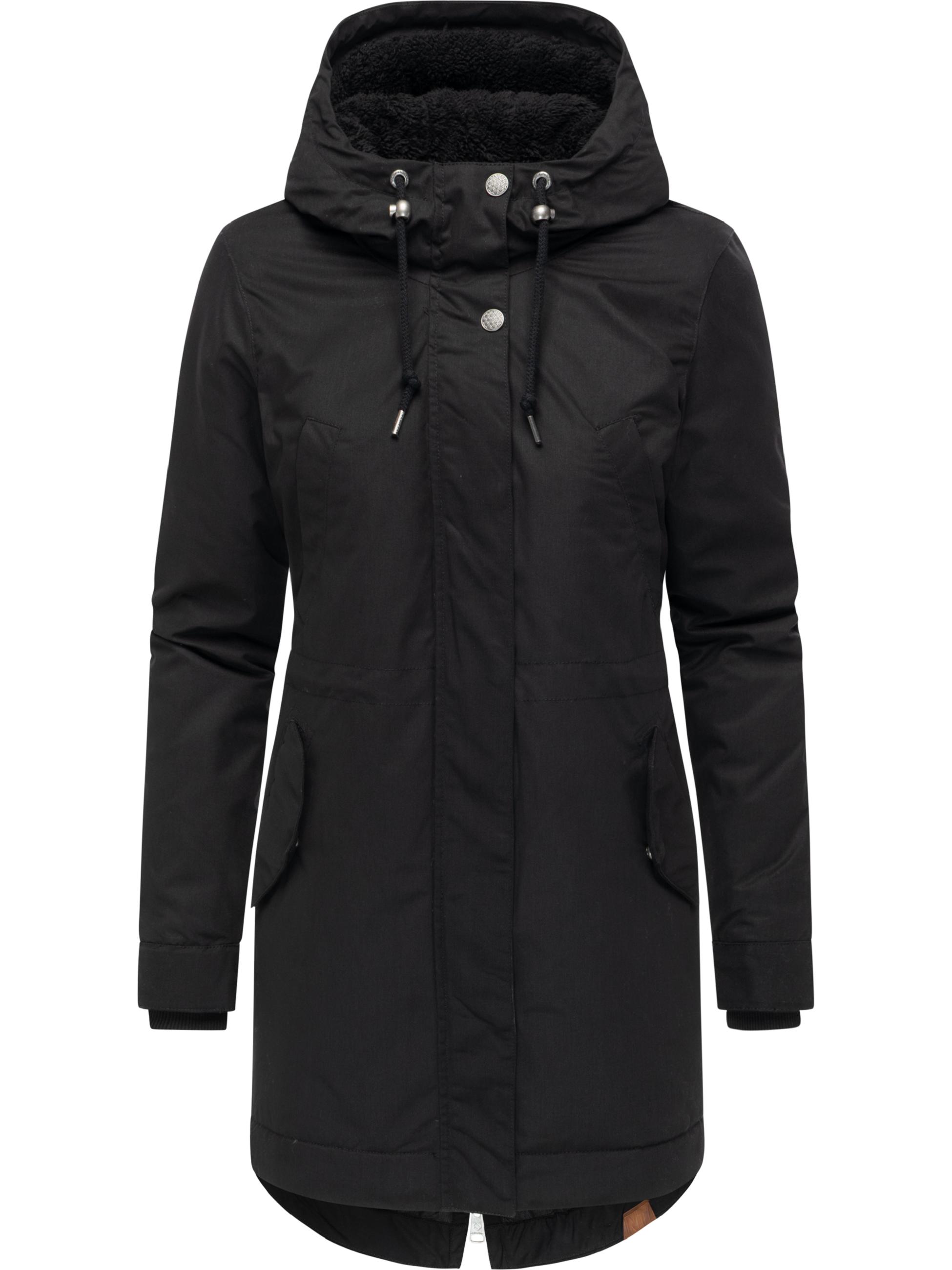Winter Kurzmantel mit verstellbarer Kapuze "Cannas YOUMODO" Black