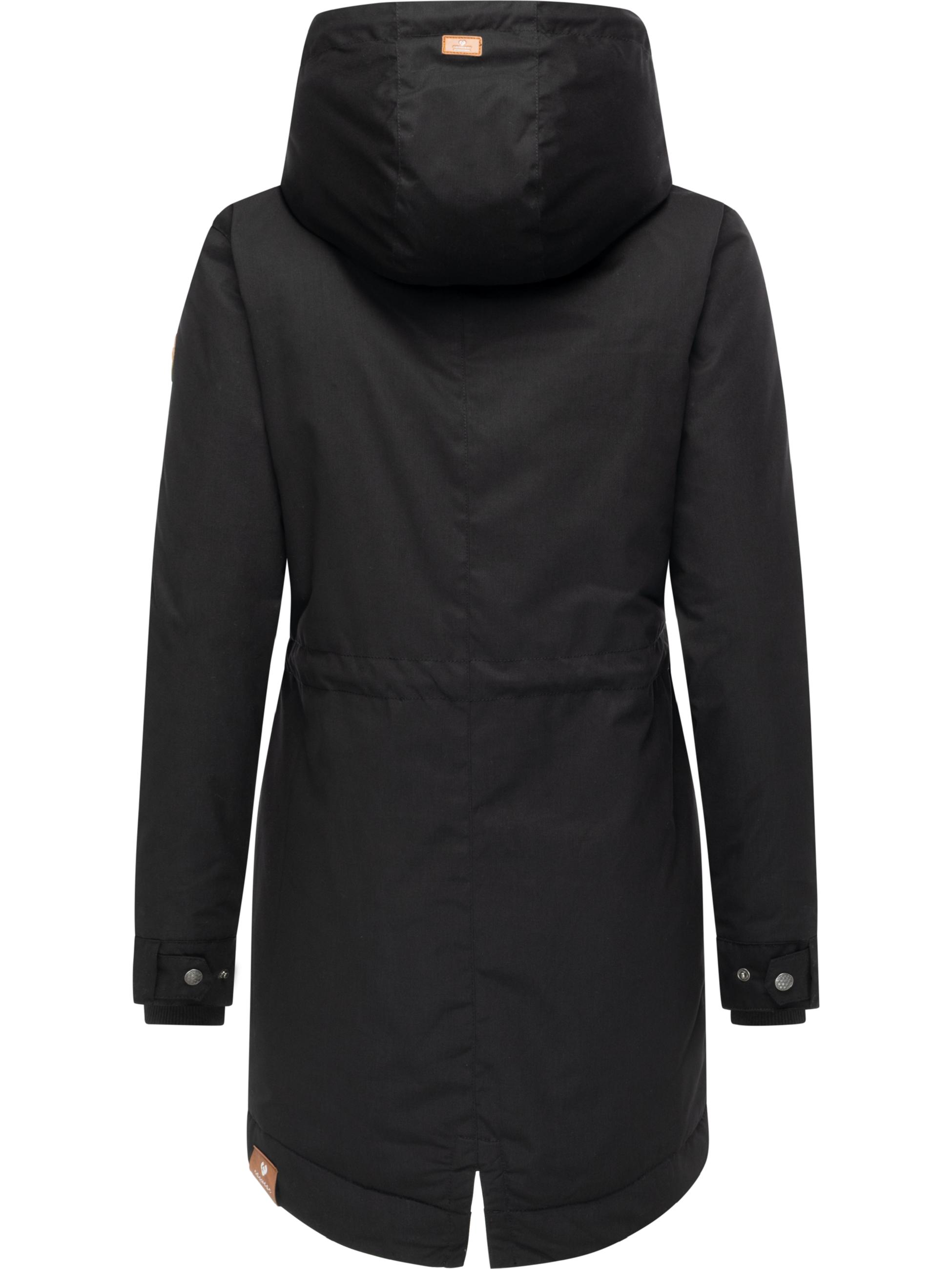 Winter Kurzmantel mit verstellbarer Kapuze "Cannas YOUMODO" Black