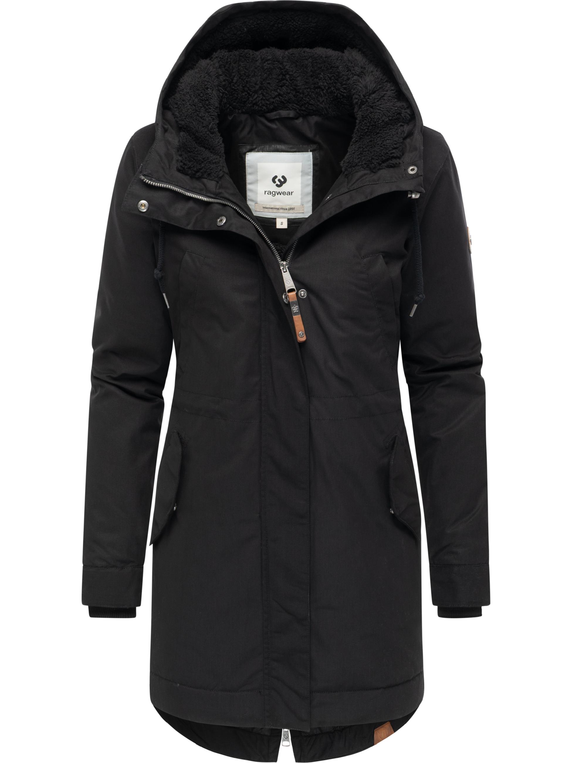 Winter Kurzmantel mit verstellbarer Kapuze "Cannas YOUMODO" Black