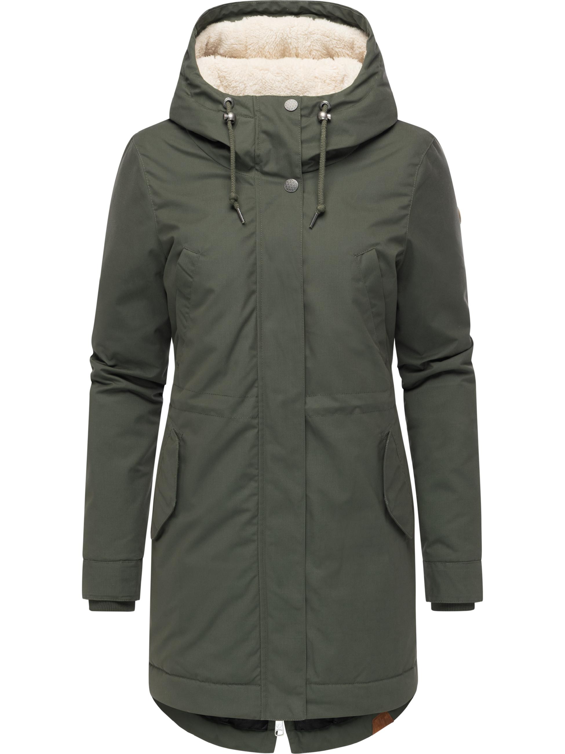 Winter Kurzmantel mit verstellbarer Kapuze "Cannas YOUMODO" Dark Olive