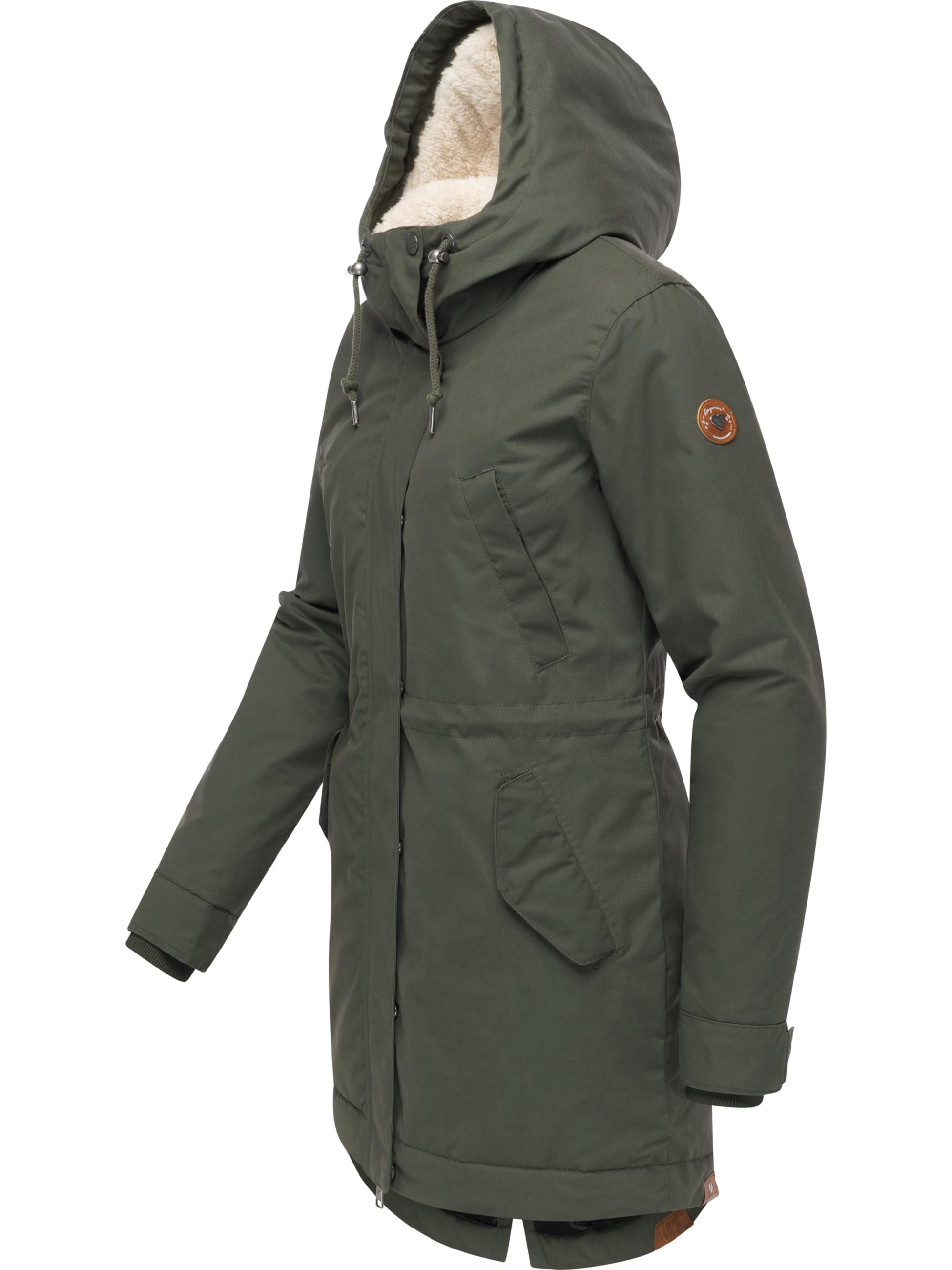 Winter Kurzmantel mit verstellbarer Kapuze "Cannas YOUMODO" Dark Olive
