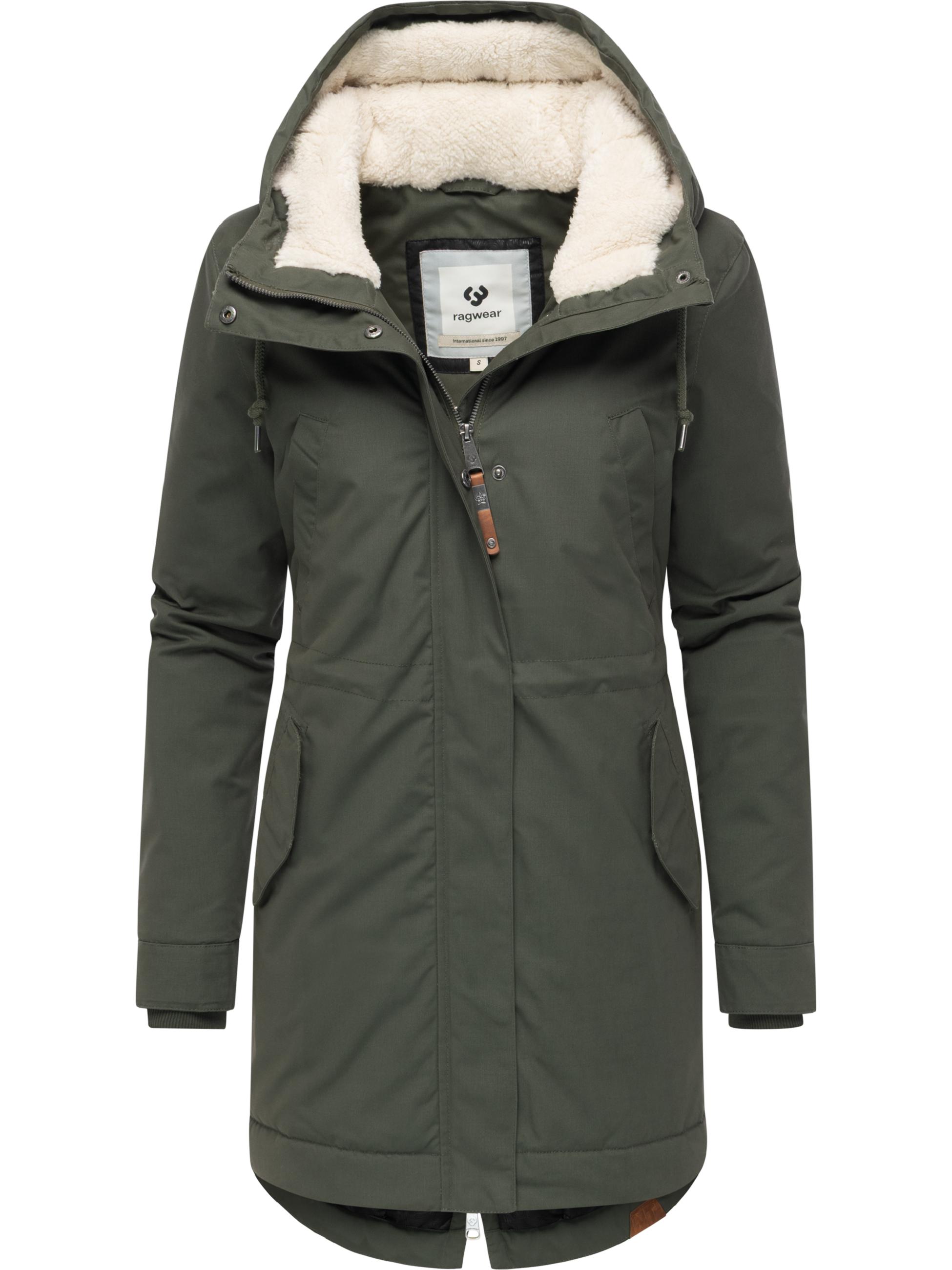 Winter Kurzmantel mit verstellbarer Kapuze "Cannas YOUMODO" Dark Olive