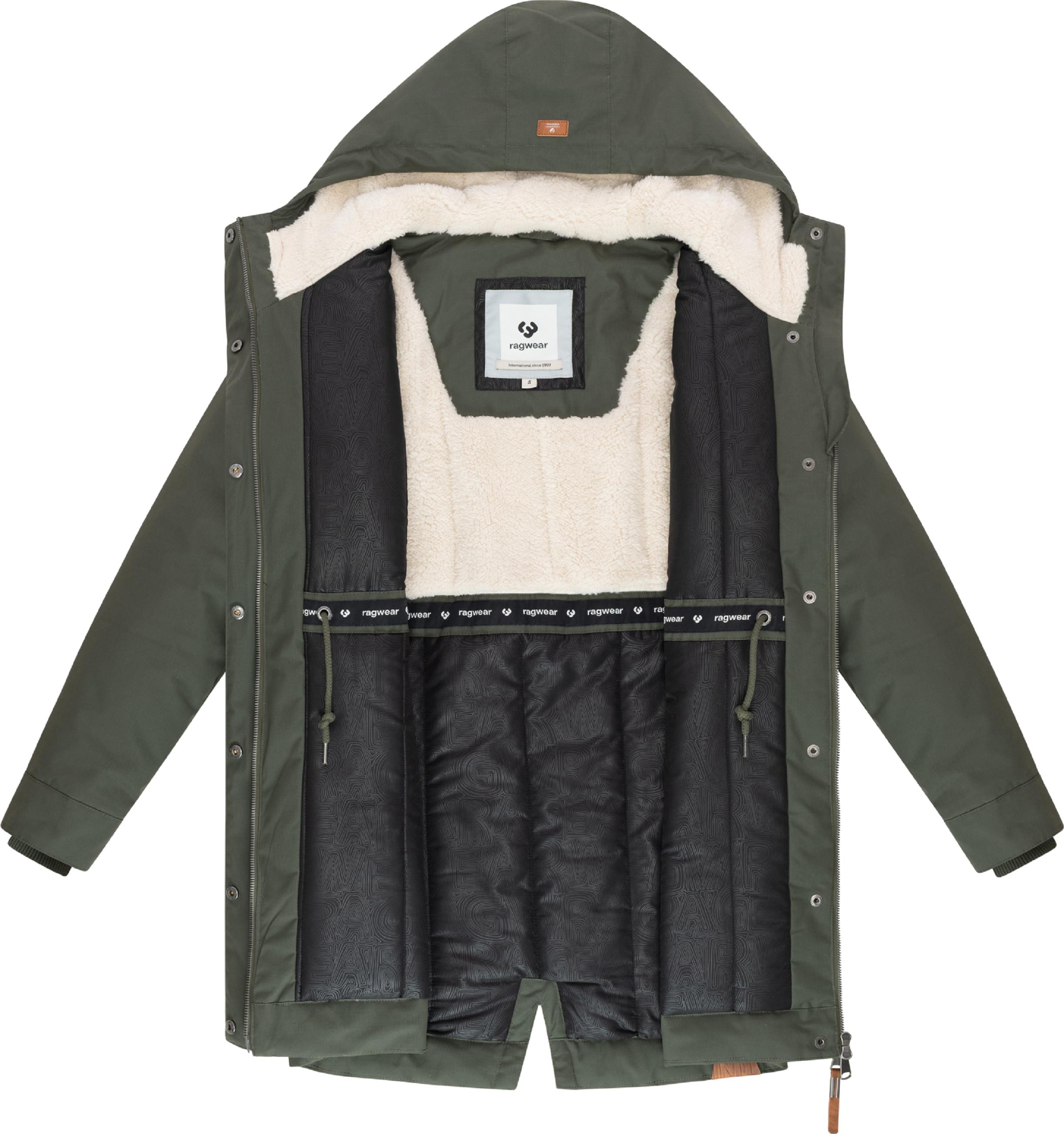 Winter Kurzmantel mit verstellbarer Kapuze "Cannas YOUMODO" Dark Olive