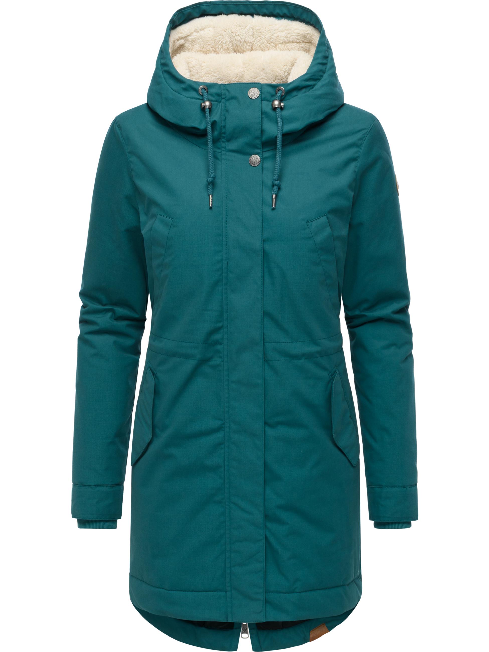 Winter Kurzmantel mit verstellbarer Kapuze "Cannas YOUMODO" Ocean Green