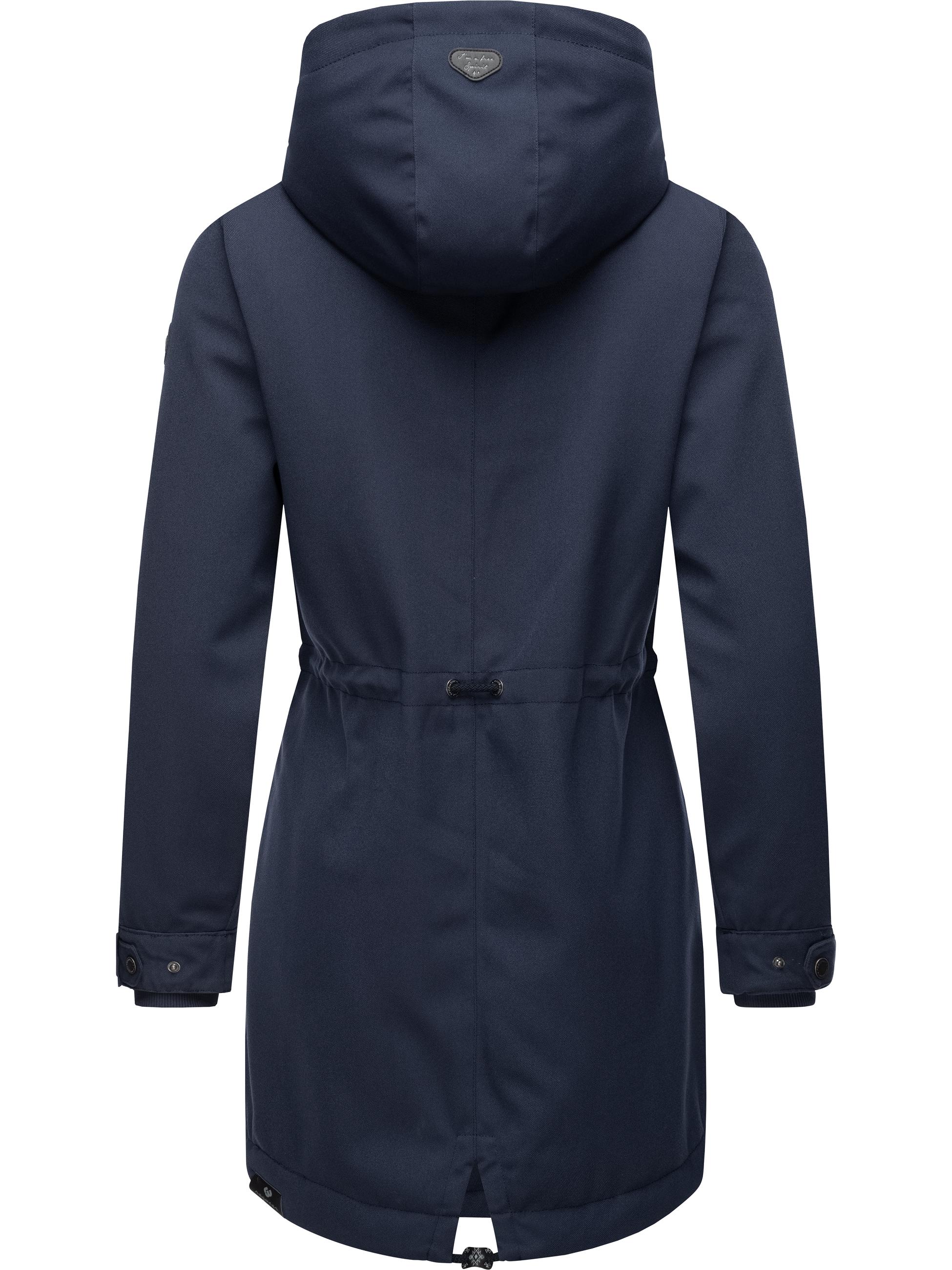 Wintermantel mit Kapuze "Canny Canvas" Navy