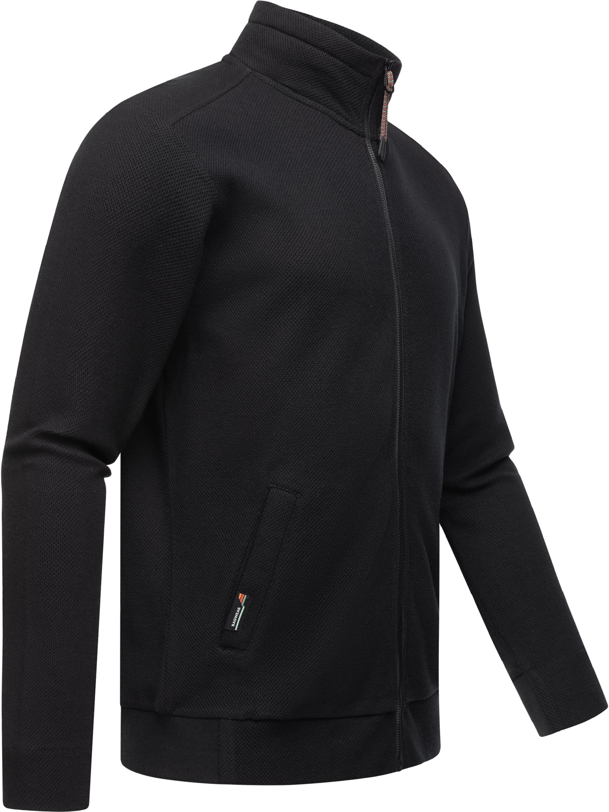 Sweatjacke mit Stehkragen "Carlow" Black