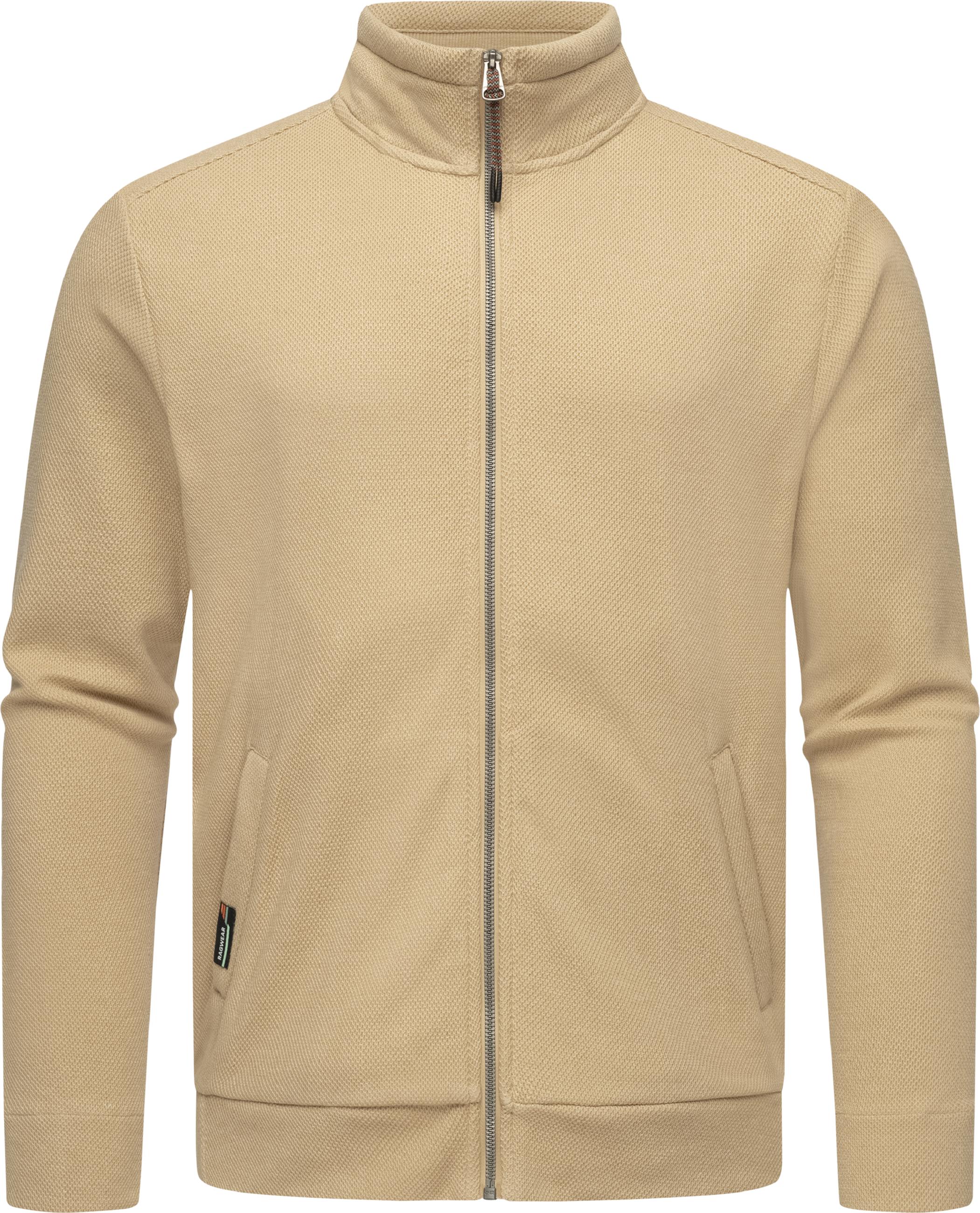 Sweatjacke mit Stehkragen "Carlow" Sand