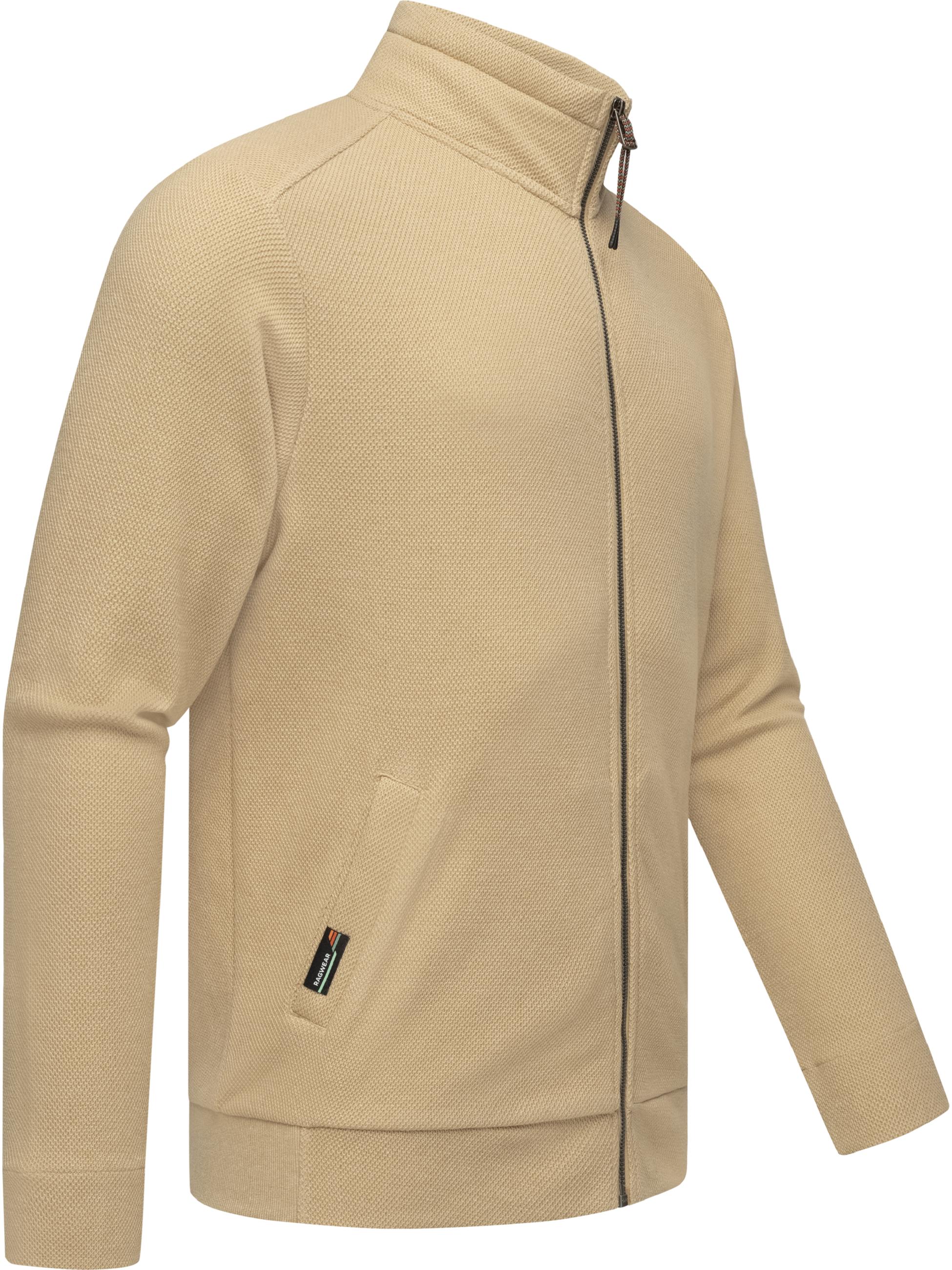 Sweatjacke mit Stehkragen "Carlow" Sand