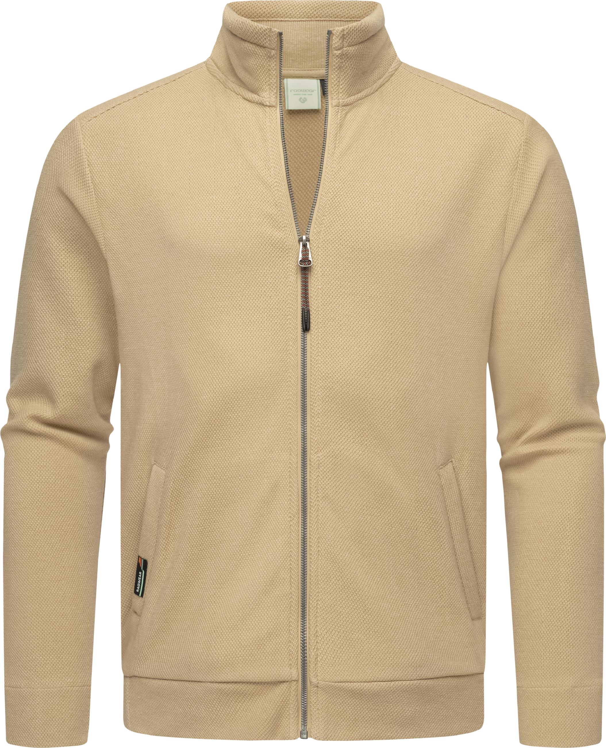 Sweatjacke mit Stehkragen "Carlow" Sand