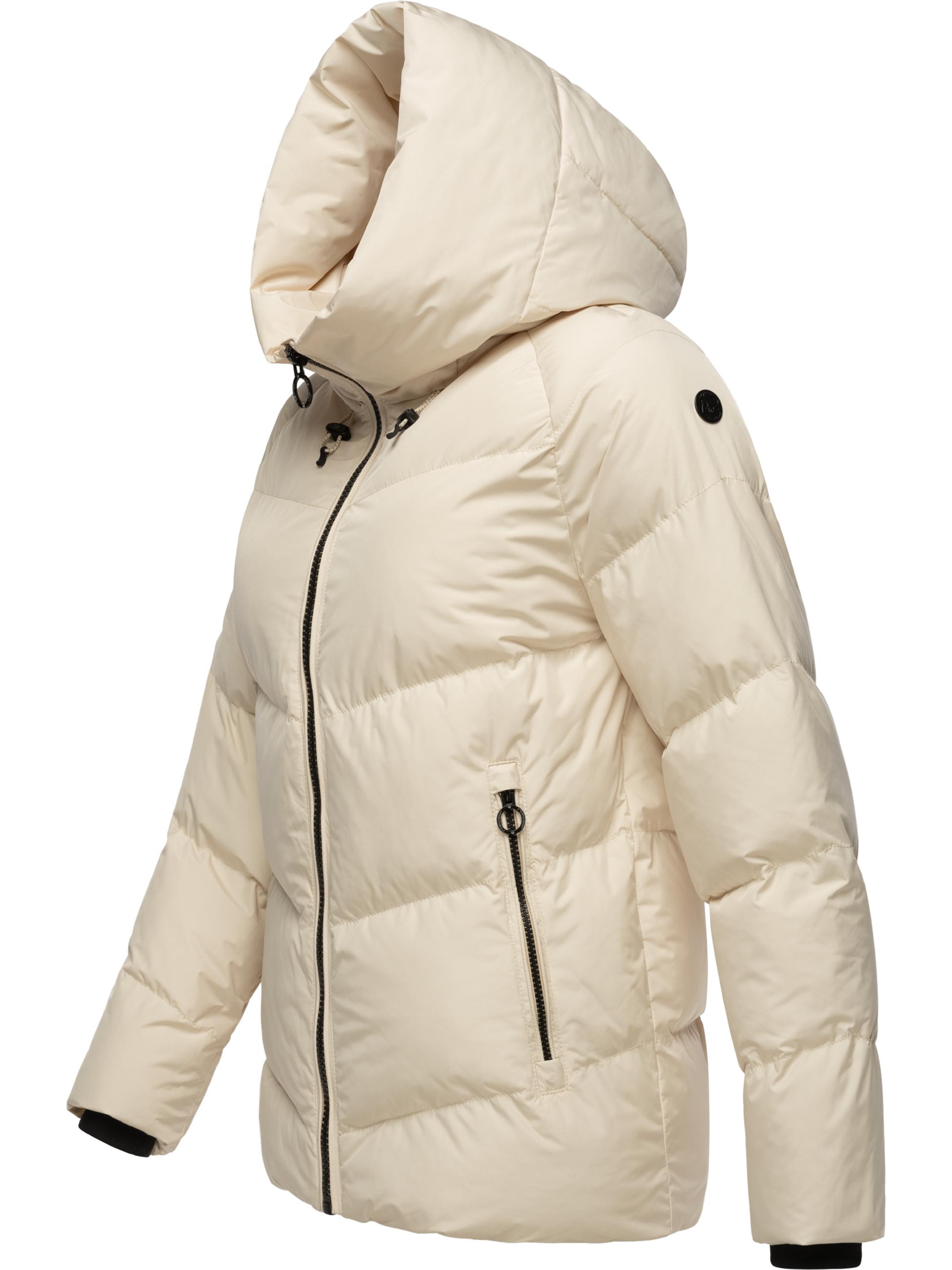 Wasserdichte Steppjacke mit Kapuze "Cessi" Ecru