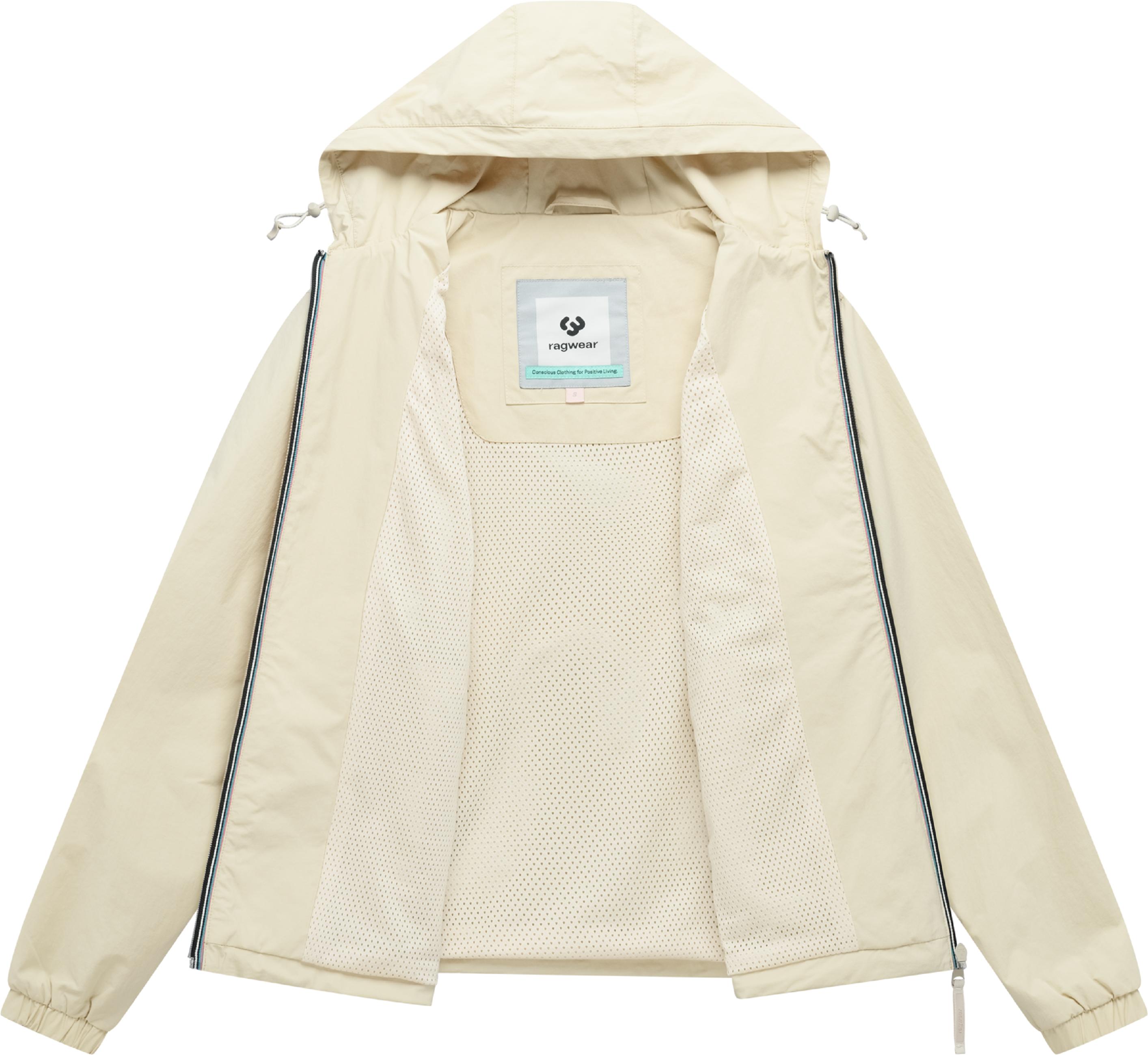 Wasserdichte Übergangsjacke mit verstellbarer Kapuze "Cezzora" Ecru