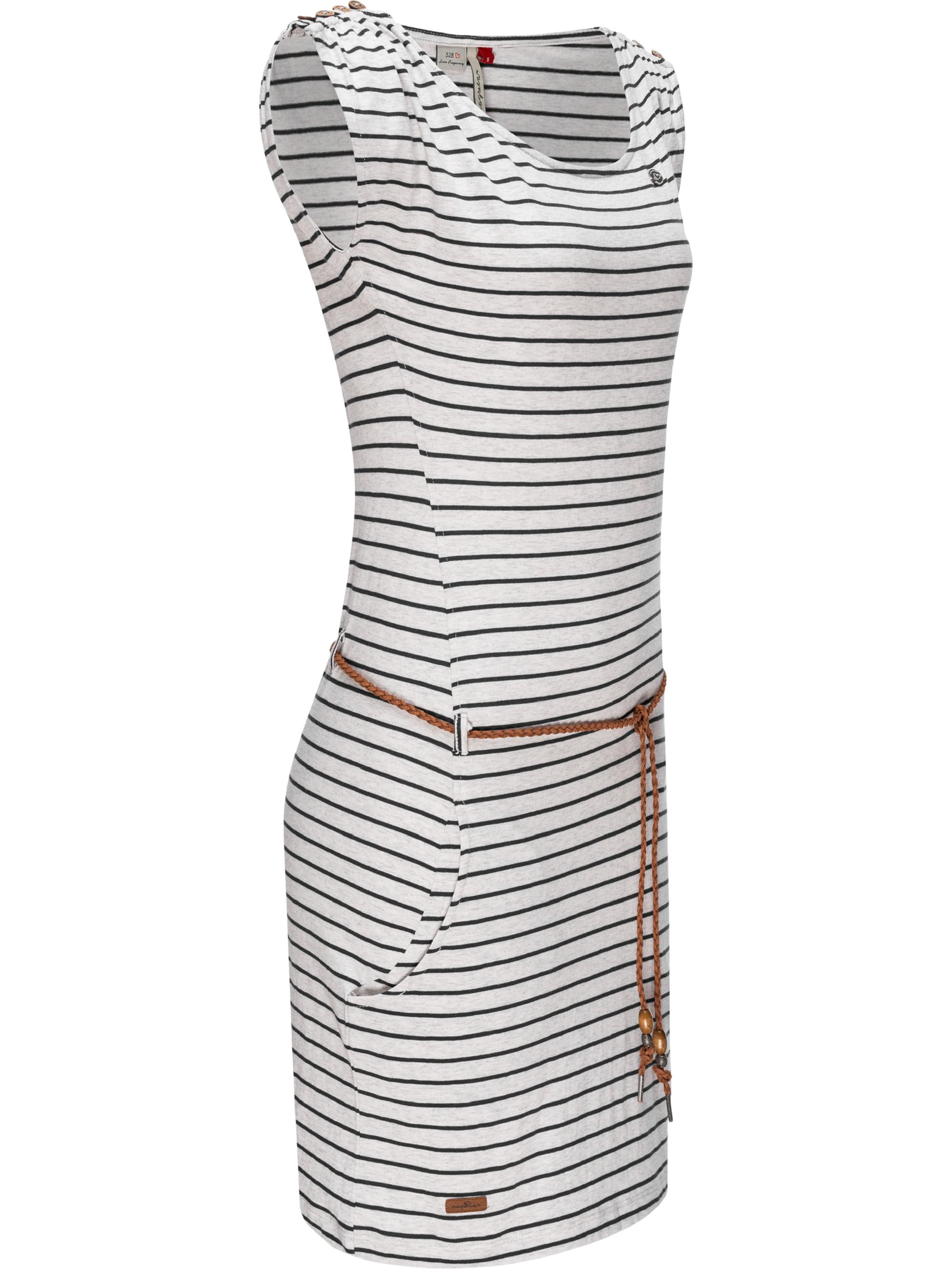 Leichtes Sommerkleid "Chego Stripes Intl." White