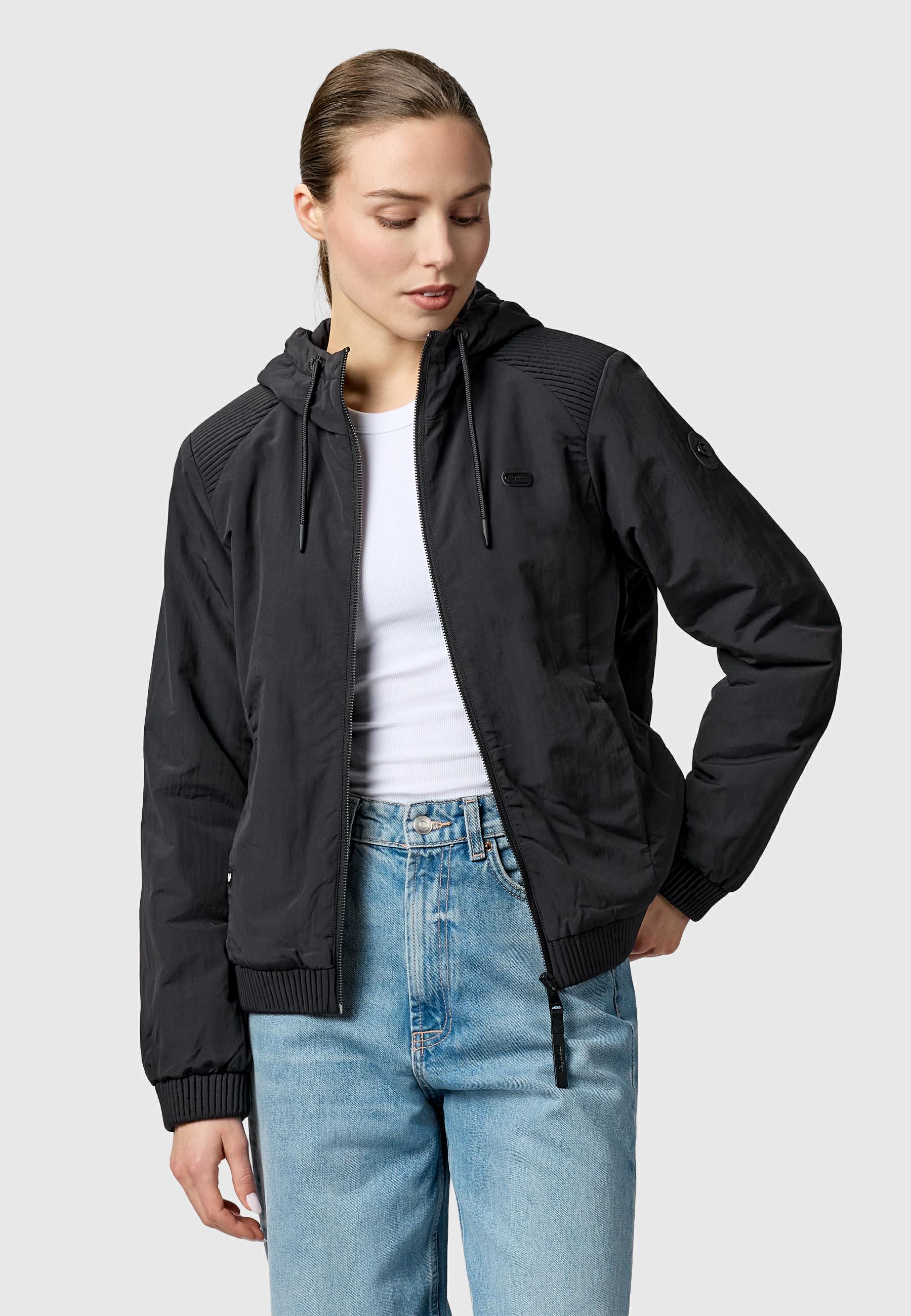 Warme Übergangsjacke mit verstellbarer Kapuze "Chinta Warm YOUMODO" Black