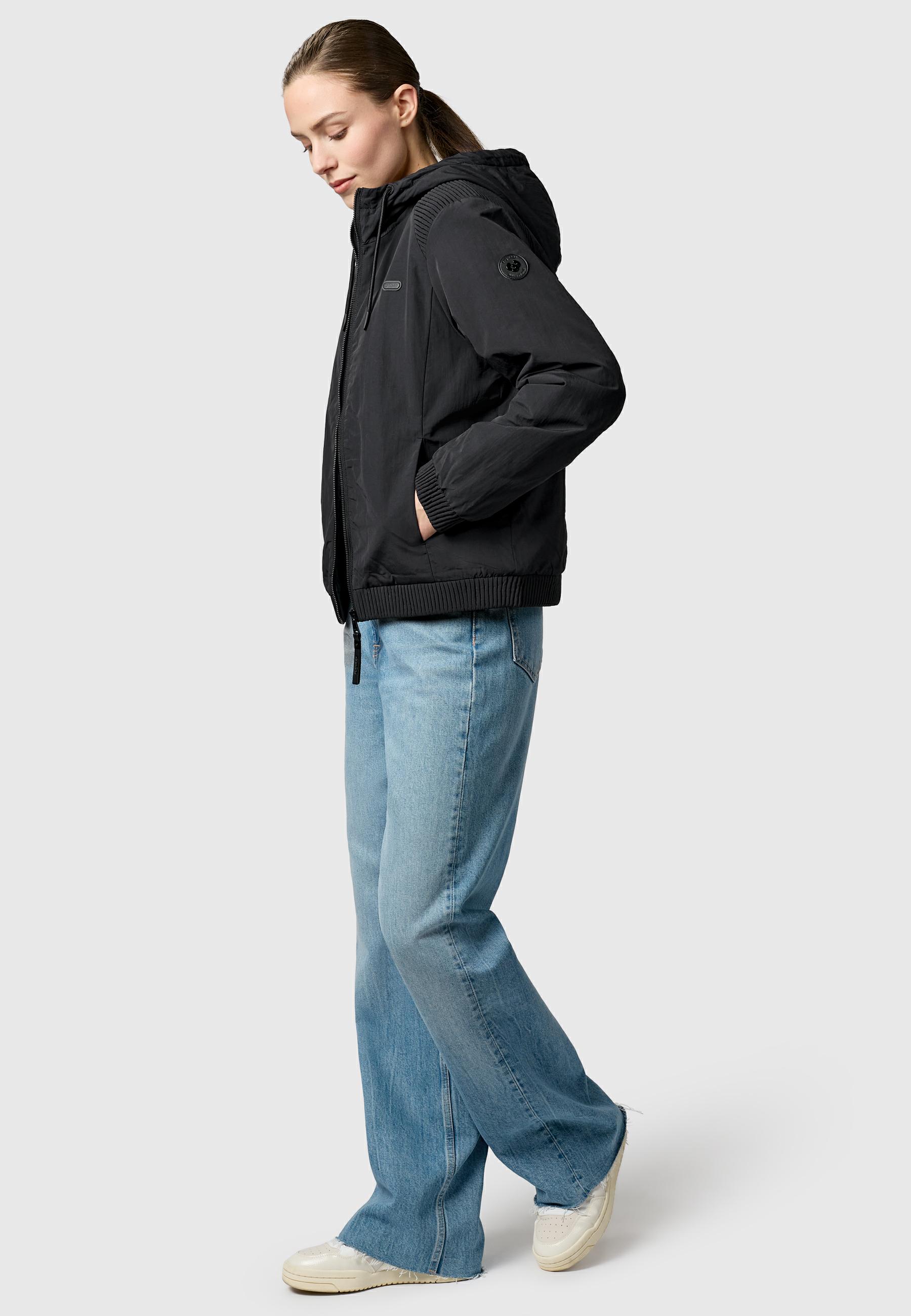 Warme Übergangsjacke mit verstellbarer Kapuze "Chinta Warm YOUMODO" Black