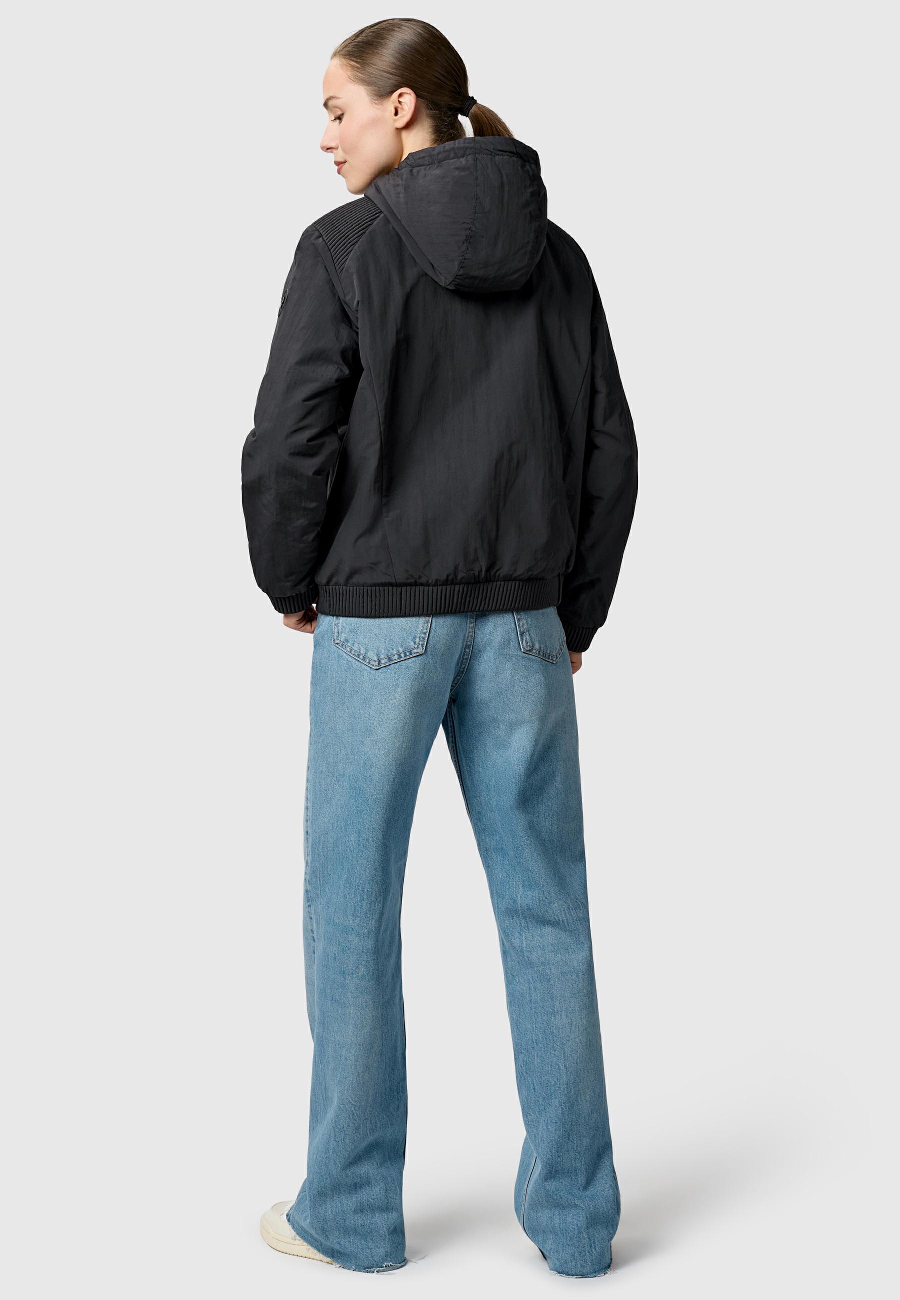 Warme Übergangsjacke mit verstellbarer Kapuze "Chinta Warm YOUMODO" Black