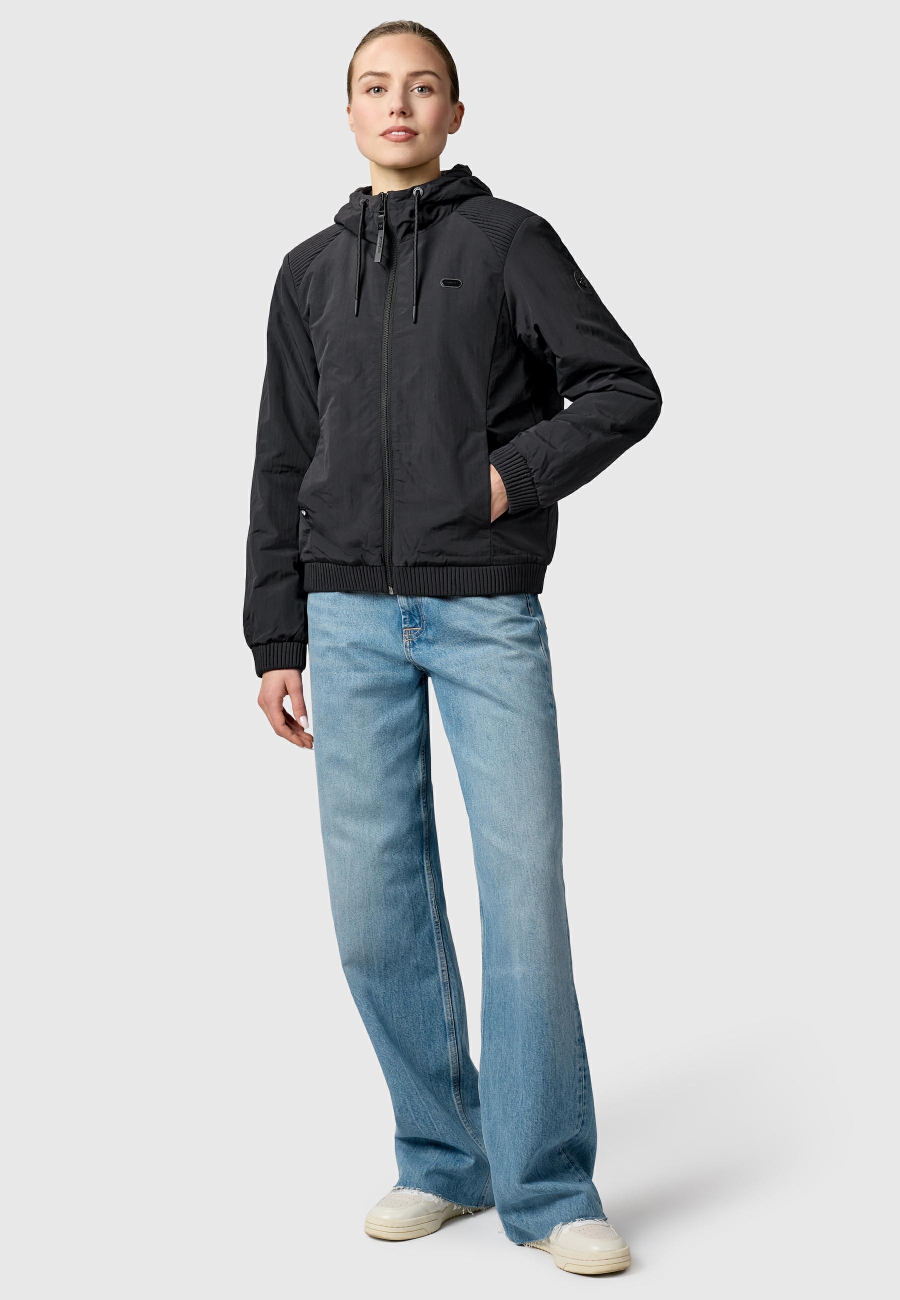 Warme Übergangsjacke mit verstellbarer Kapuze "Chinta Warm YOUMODO" Black