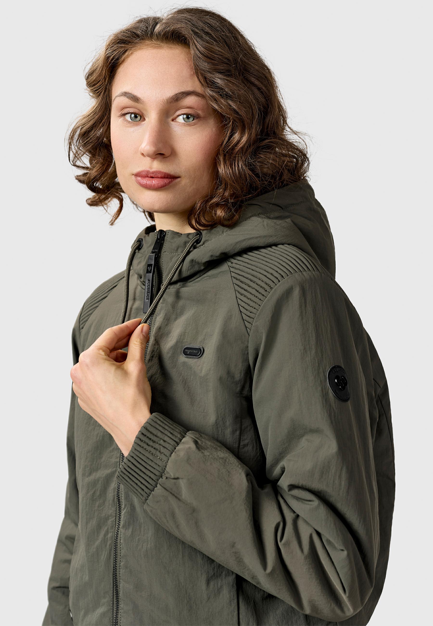 Warme Übergangsjacke mit verstellbarer Kapuze "Chinta Warm YOUMODO" Dark Olive