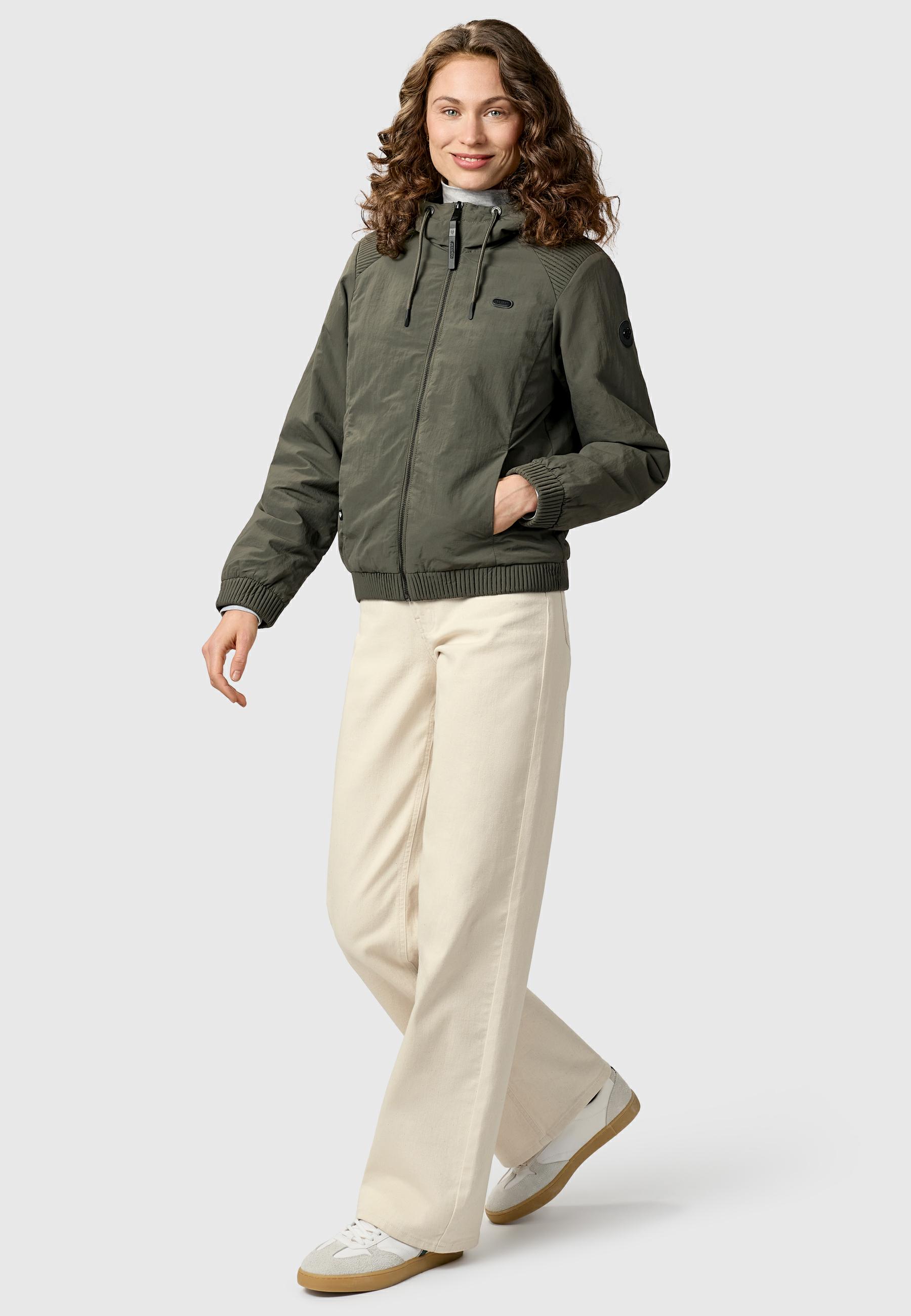 Warme Übergangsjacke mit verstellbarer Kapuze "Chinta Warm YOUMODO" Dark Olive