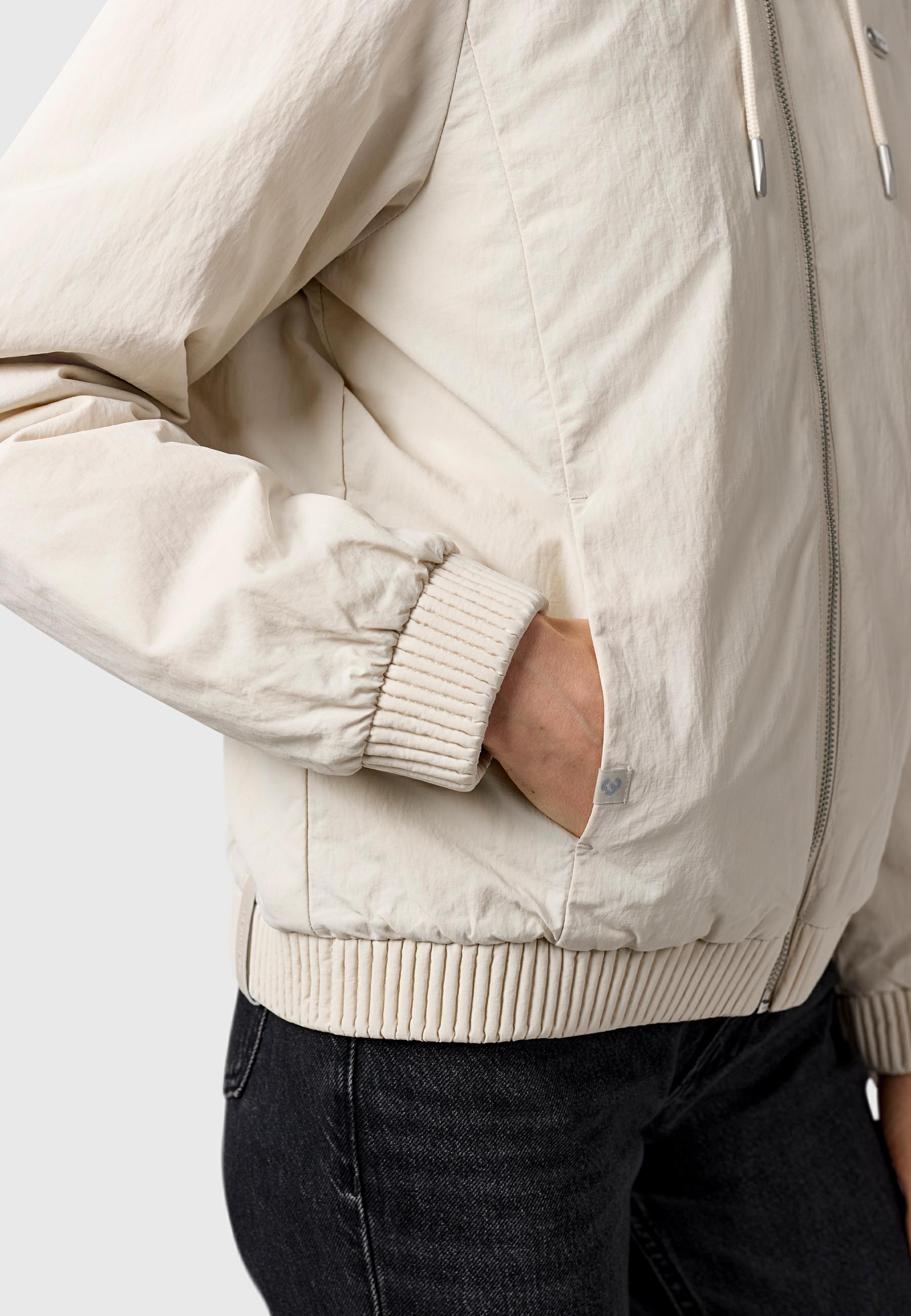 Warme Übergangsjacke mit verstellbarer Kapuze "Chinta Warm YOUMODO" Ecru