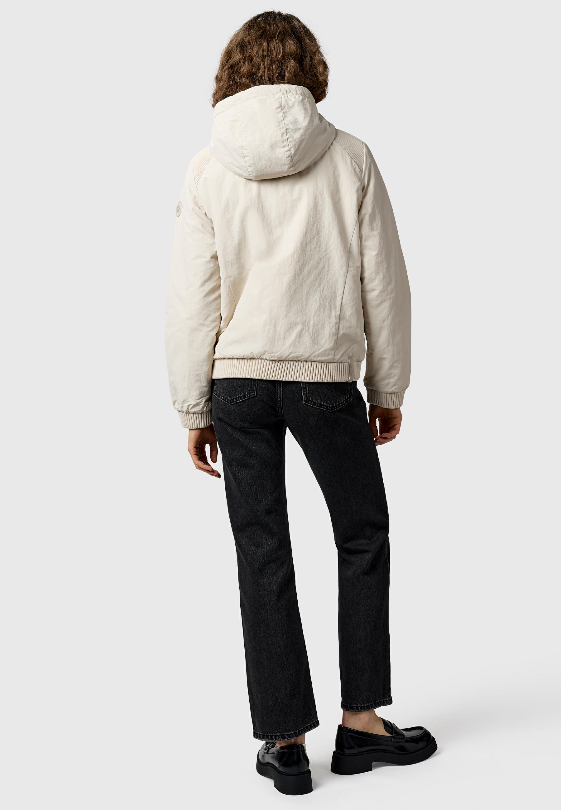 Warme Übergangsjacke mit verstellbarer Kapuze "Chinta Warm YOUMODO" Ecru