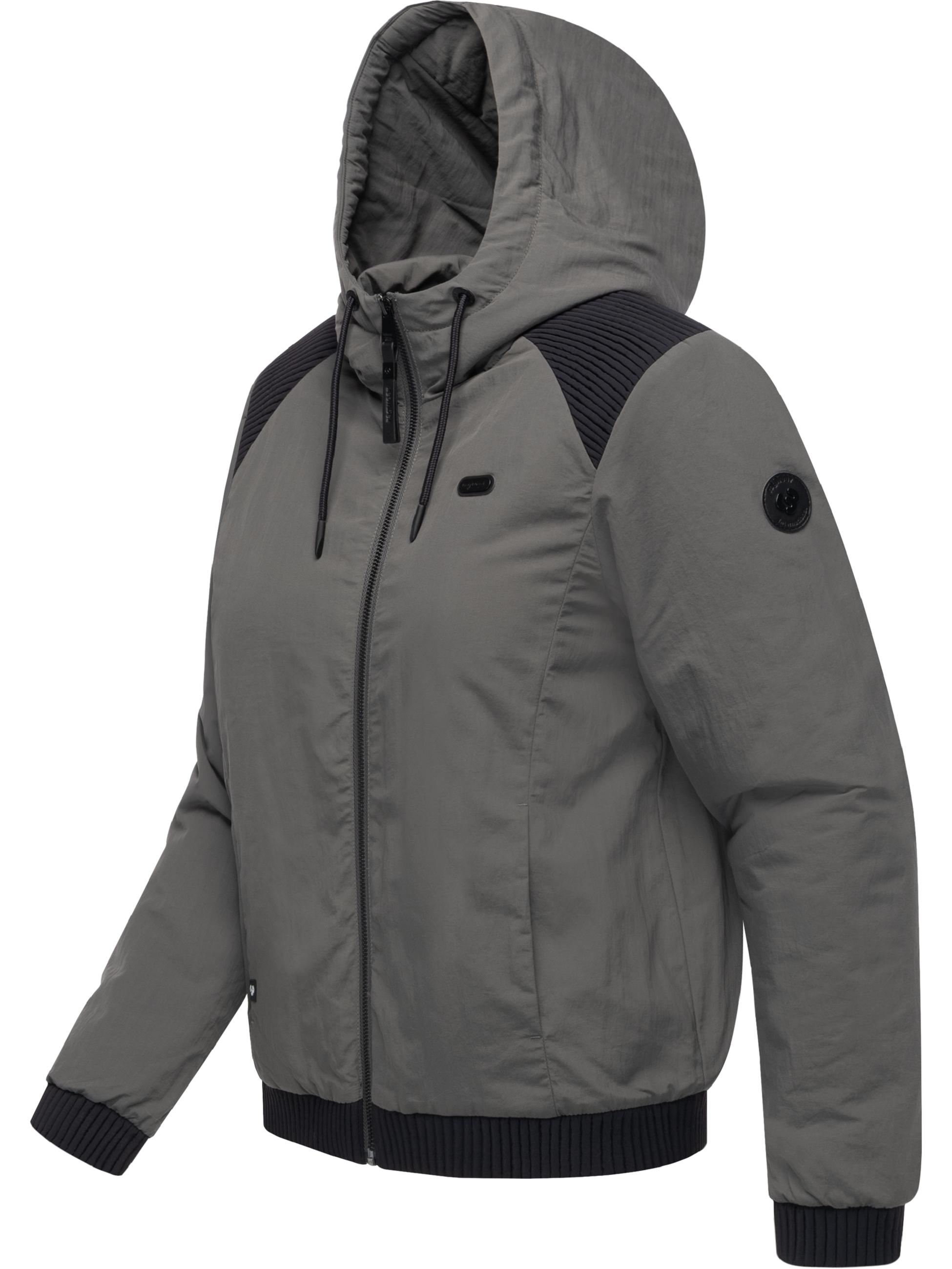 Warme Übergangsjacke mit verstellbarer Kapuze "Chinta Warm YOUMODO" Stone Grey