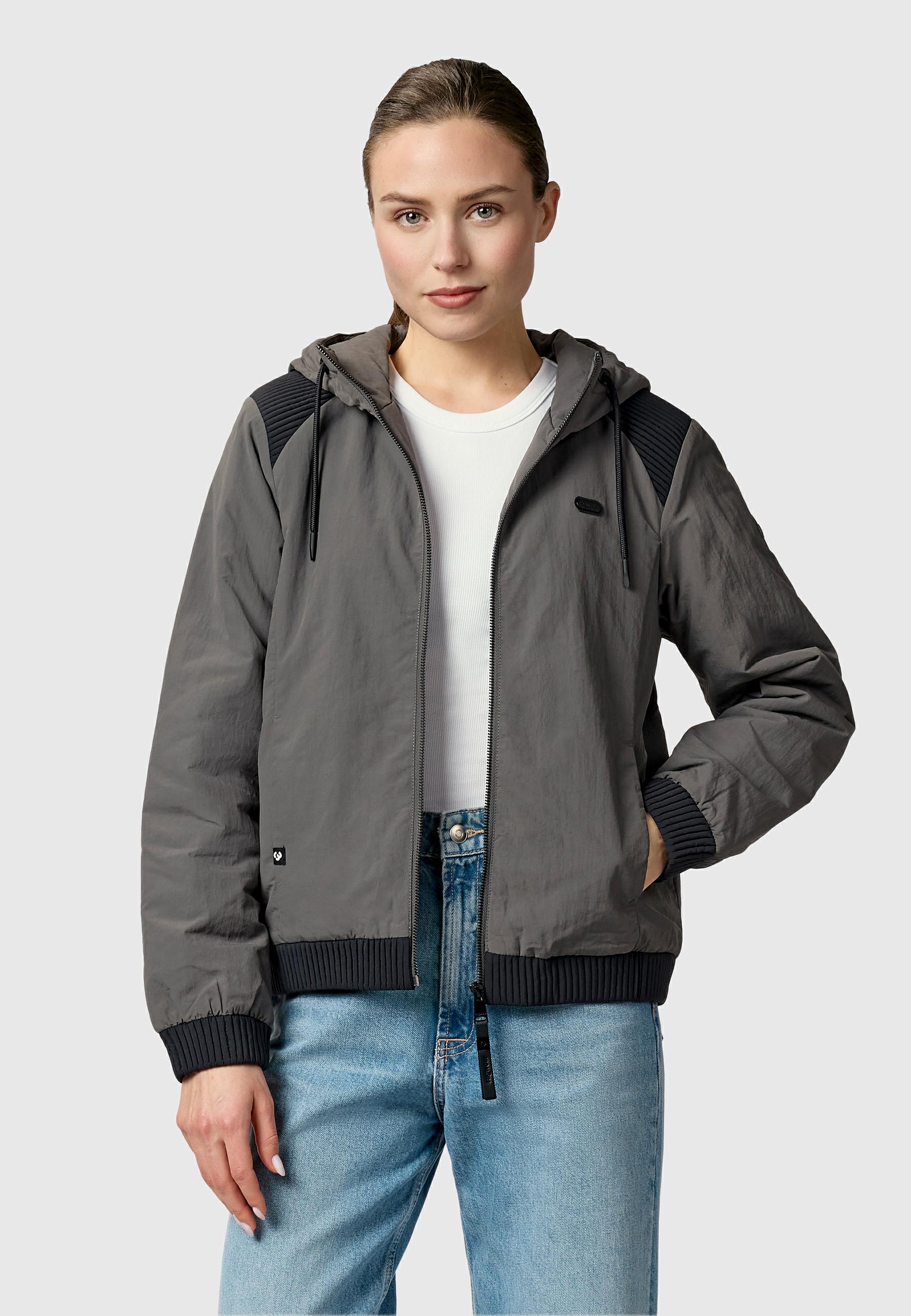 Warme Übergangsjacke mit verstellbarer Kapuze "Chinta Warm YOUMODO" Stone Grey
