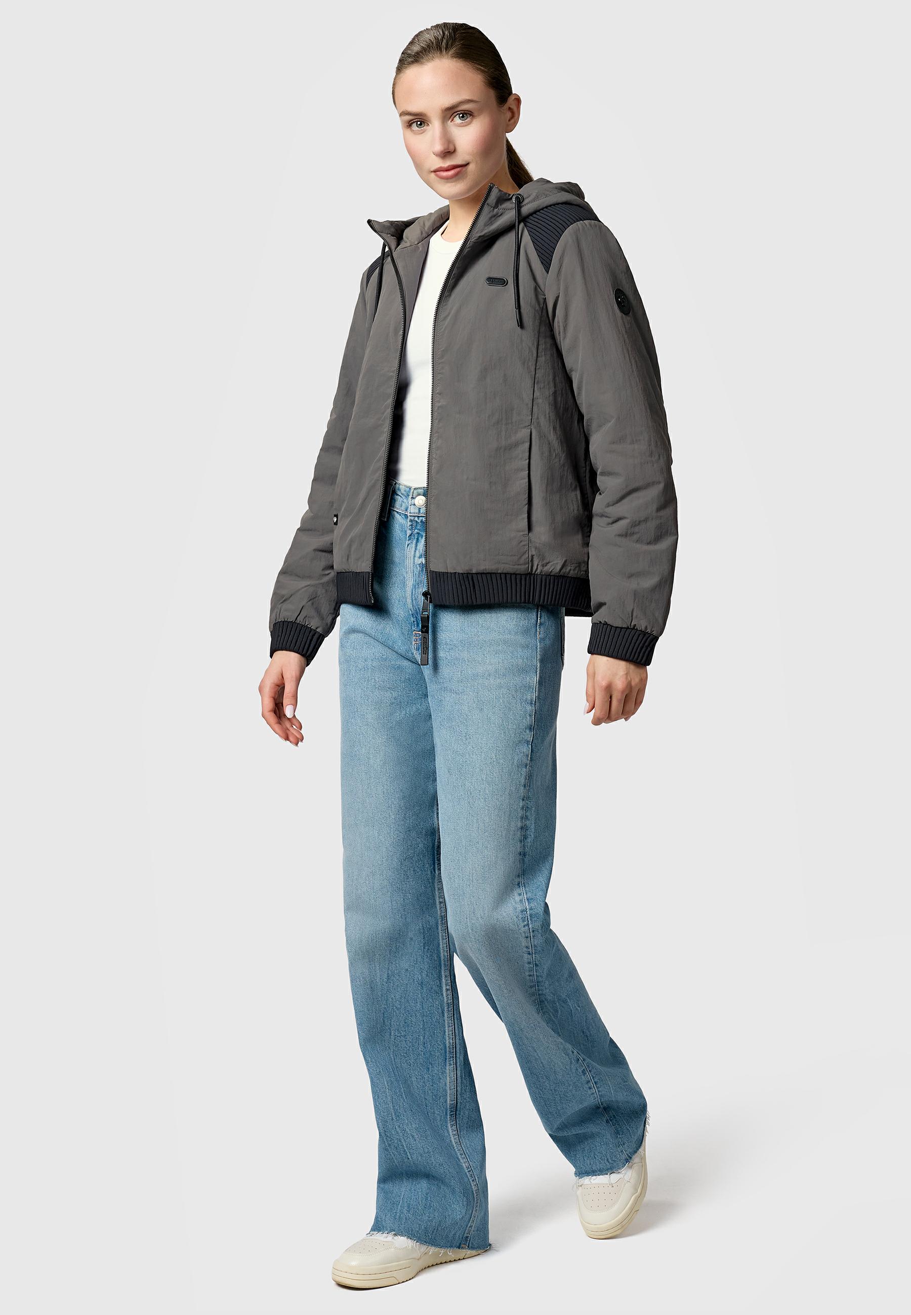 Warme Übergangsjacke mit verstellbarer Kapuze "Chinta Warm YOUMODO" Stone Grey